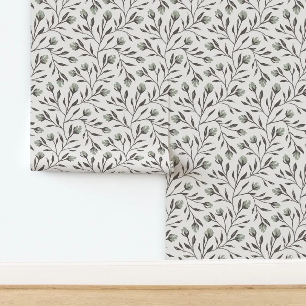 sage-green-bud-vine-floral-wallpaper-panel-install.jpg