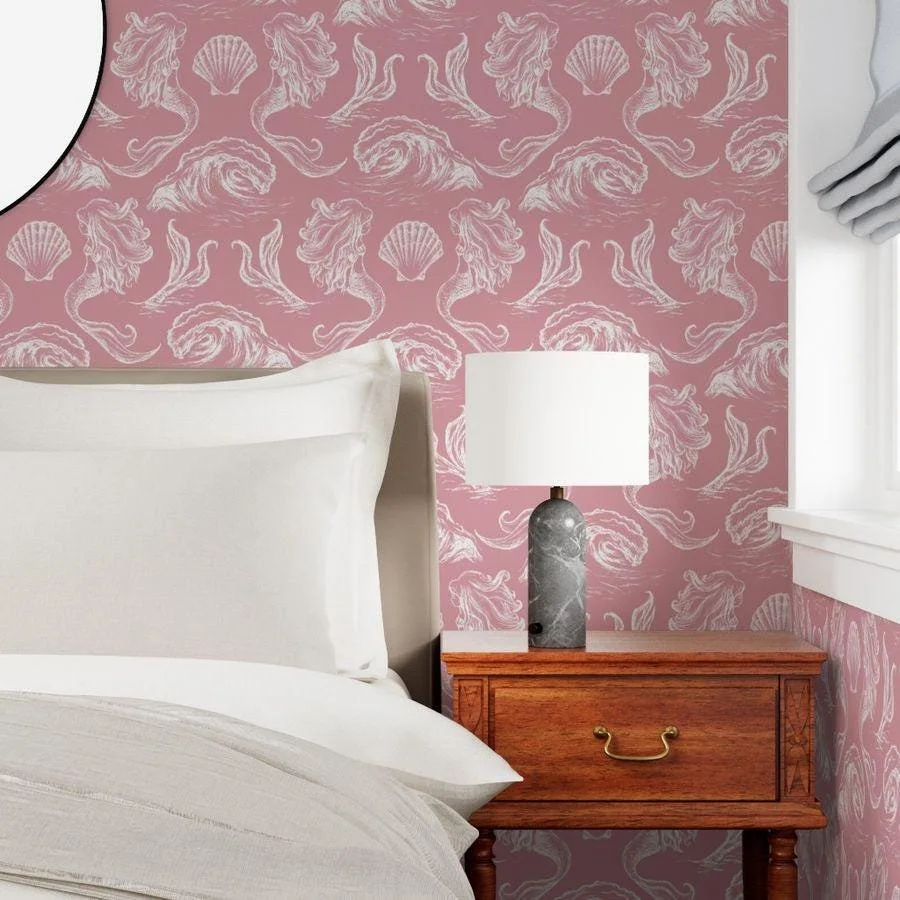 pink-mermaid-seashell-wave-wallpaper-bedroom-nightstand.jpg