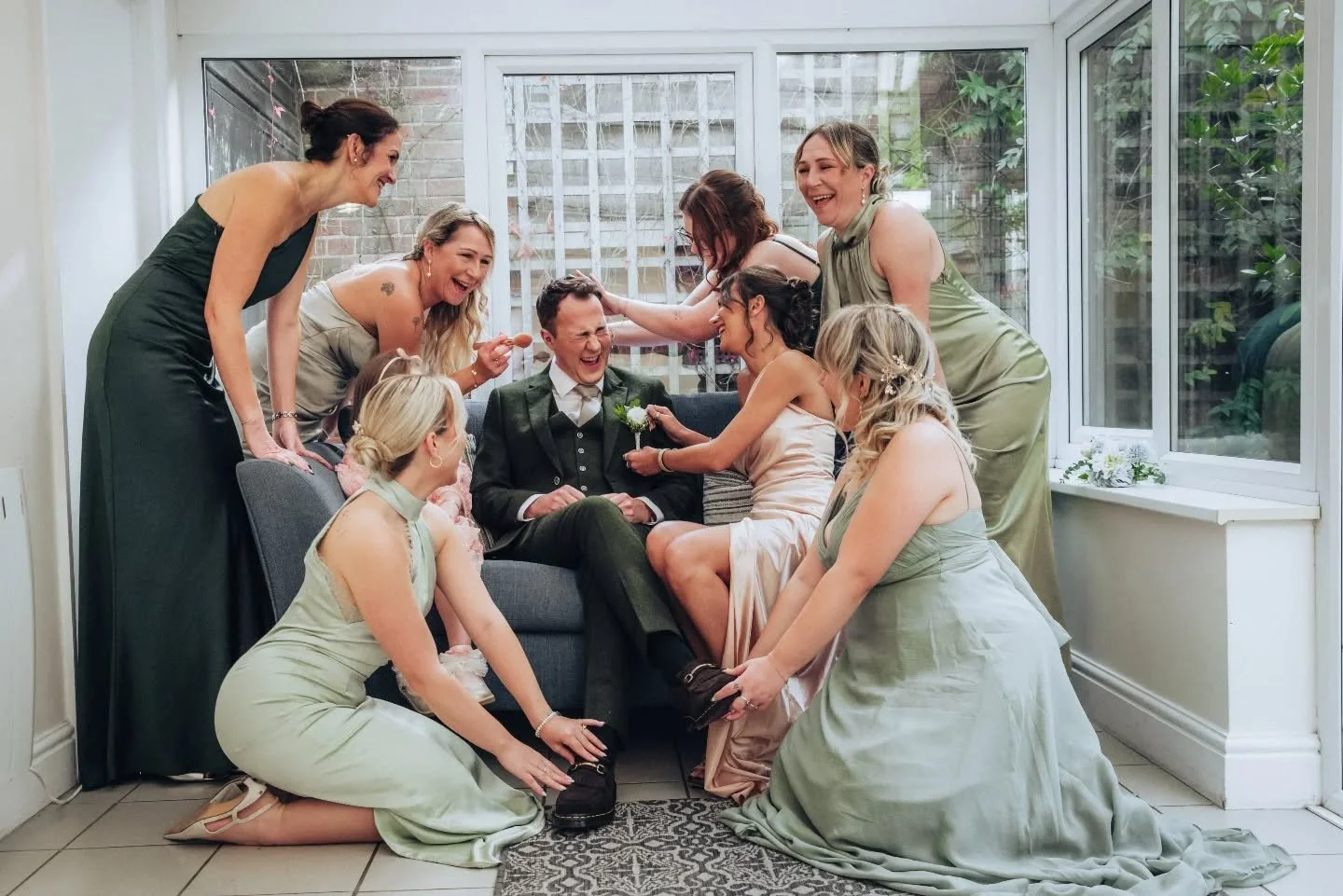 What a glorious October wedding it was at the wonderful East Mersea Hall! I can't wait to share more photos from M &amp; J's beautiful day. Here are some snapshots from their morning preparations and First Look. It was such a happy day, filled with s