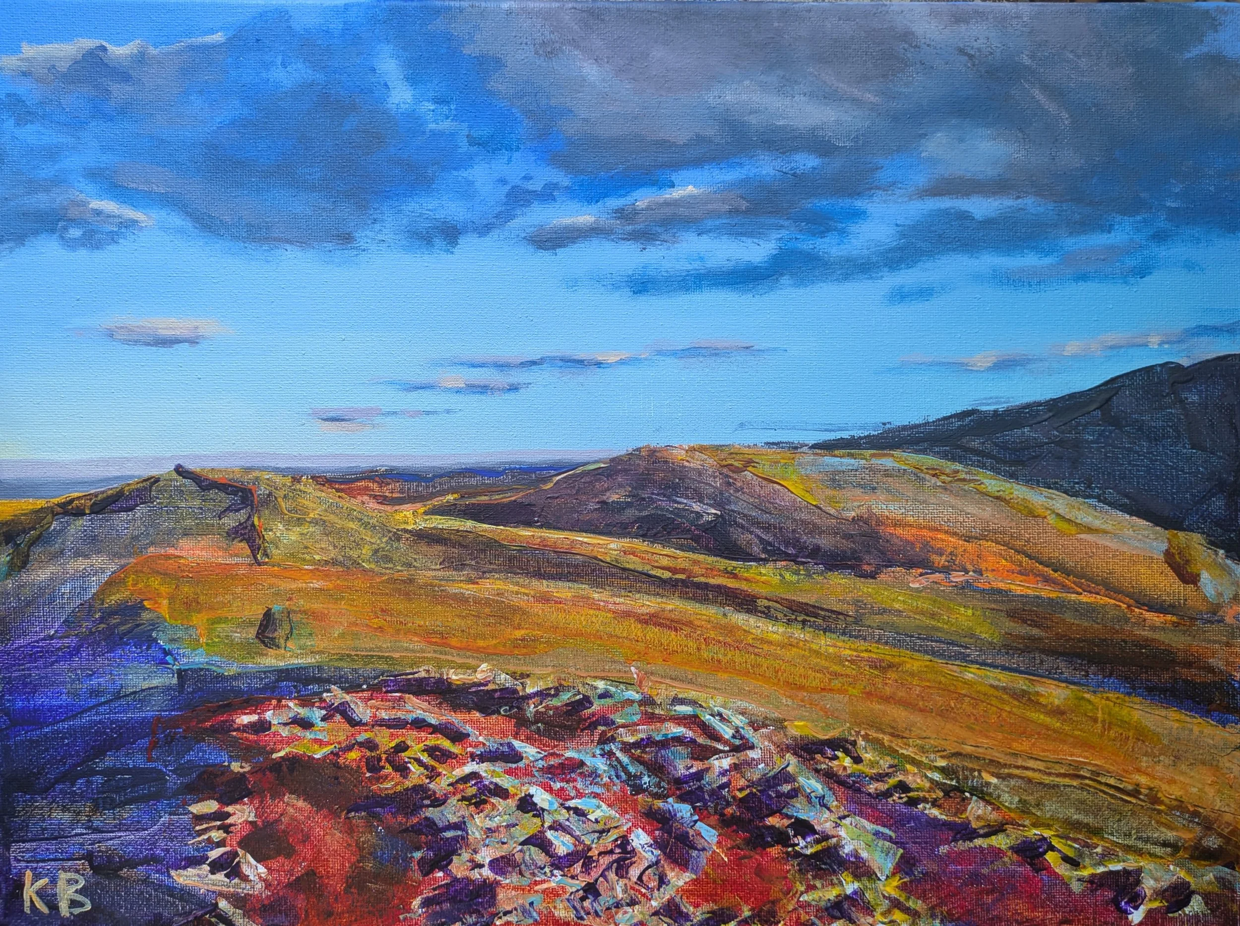 424 Carneddau: Moelfre.  Acrylic on canvas, 40.5x30.5cm, GALLERY WRAPPED.  £100 including postage to UK.