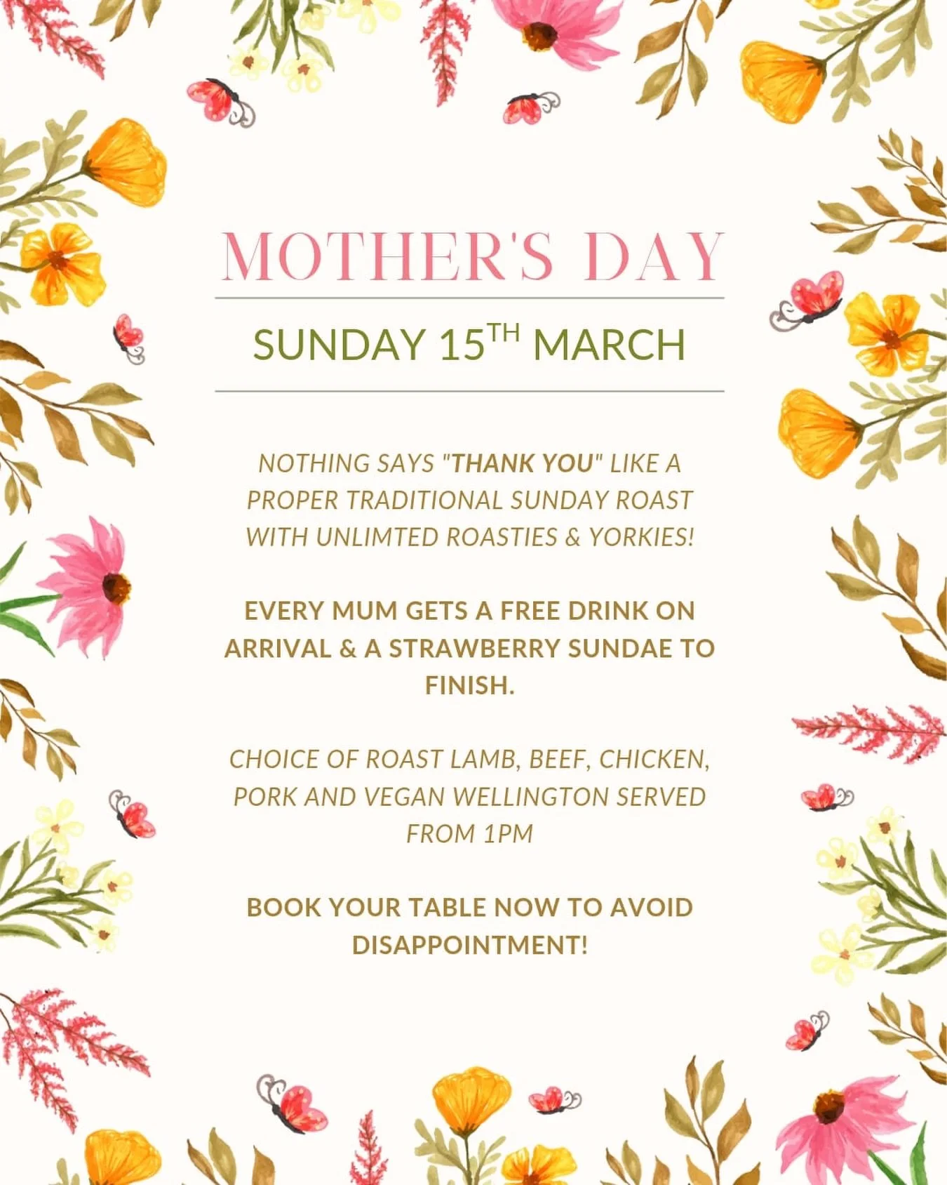 MOTHER&rsquo;s DAY💐

The perfect chance to come celebrate you&rsquo;re favourite ladies!💗

Check out our offers and deals on our website, link in bio 🔗

#pub #hornsey #northlondon #northlondonpub #londonsummer