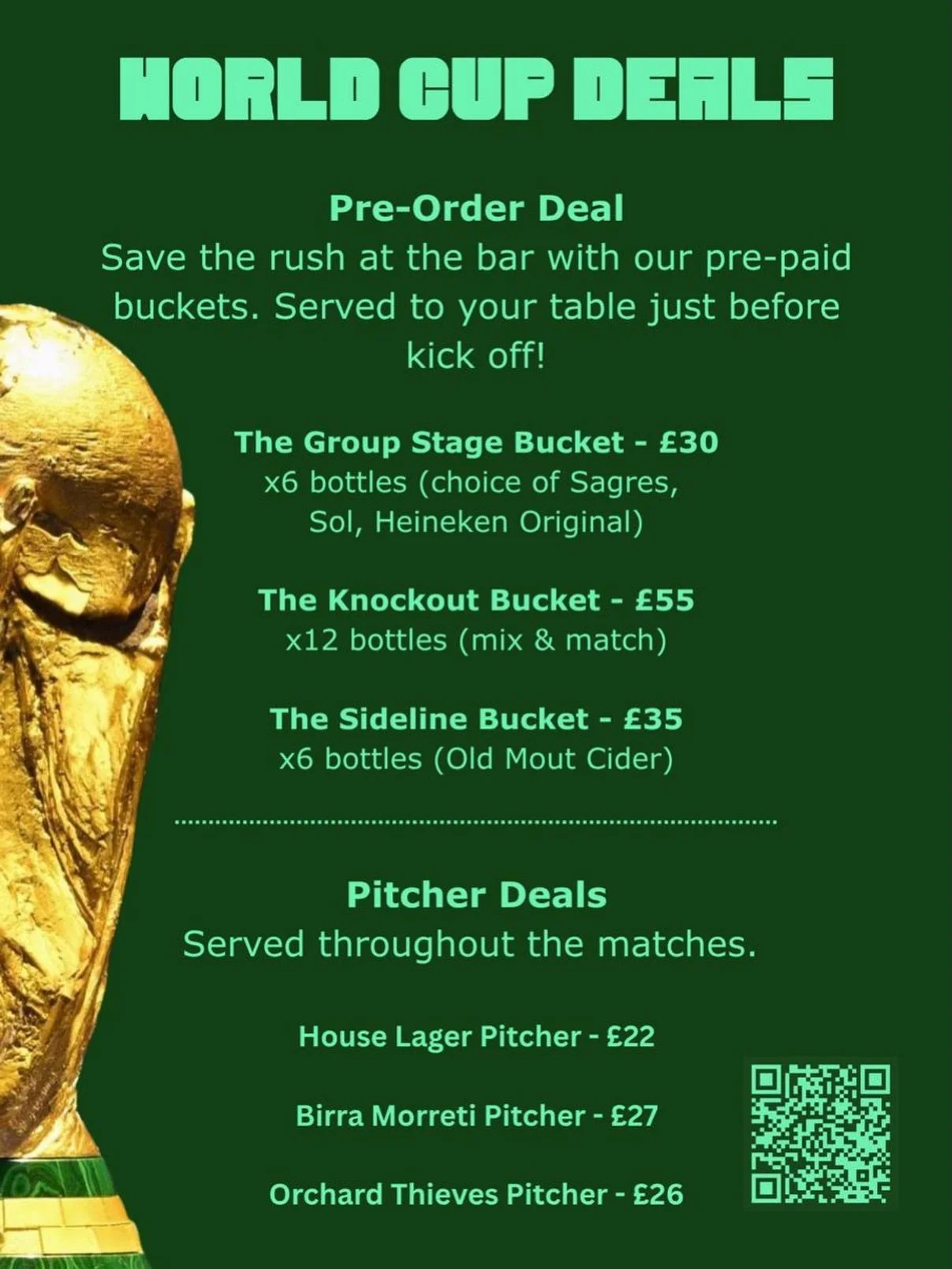 PRE-ORDERED DRINKS

A reminder you can pre-order drinks and have them on your table before kick off!

Check out our offers and deals on our website, link in bio 🔗

#pub #hornsey #northlondon #northlondonpub #londonsummer