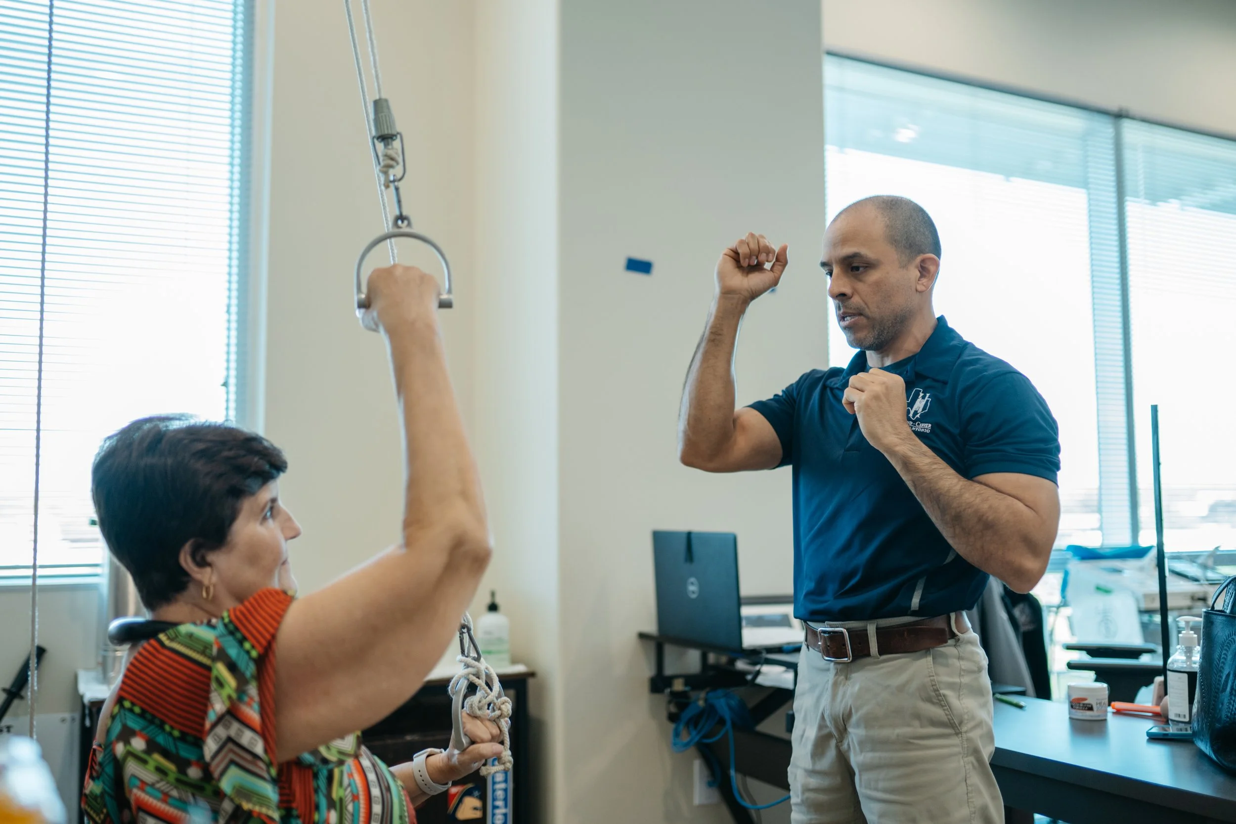 Therapy after revision shoulder replacement at the Hand & Upper Extremity Center of San Antonio in San Antonio, Texas