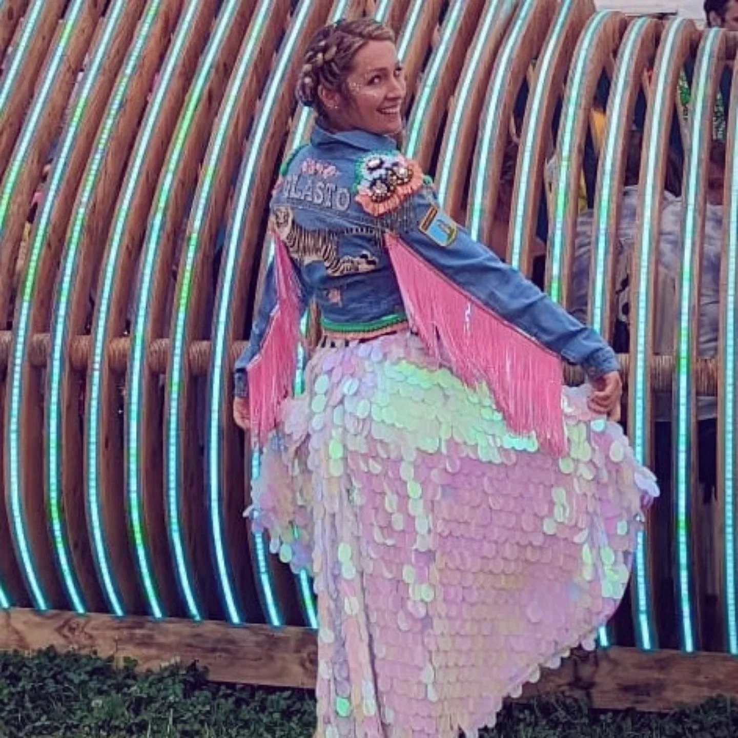 Posted @withregram &bull; @getfestivaljackets How it started 💫

Here are Jackets No. 1, 2 &amp; 3 &mdash; the originals that kicked it all off at Glastonbury festival 2022. 

The first was mine &mdash; full of tassels, patches and sequins, all stitc