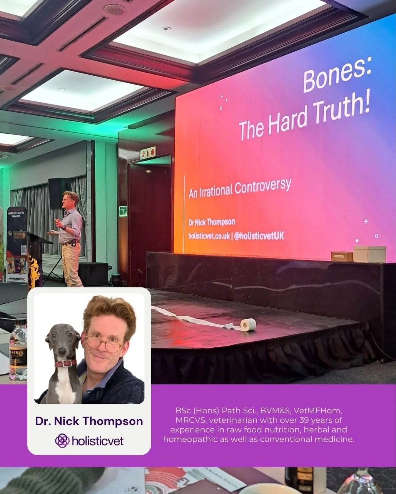 Get @reshare_app &bull; @welovepetssa Feeding bones to your dog is not a one-size-fits-all affair and when done gradually and with care, it will be nirvana for your dog, the benefits far outweighing any risk.

Dr Nick Thompson gave an excellent lectu