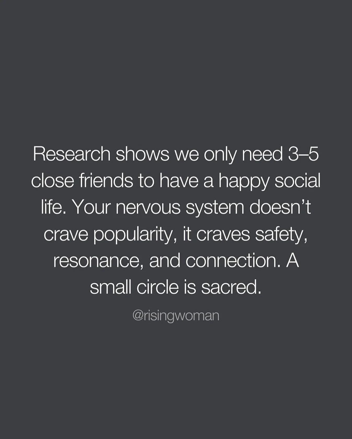 Get @reshare_app &bull; @drmarkhyman Community is medicine.

Love this post by @risingwoman 

Research consistently shows that strong social connections are one of the most powerful predictors of health, resilience, and longevity. Not the size of you