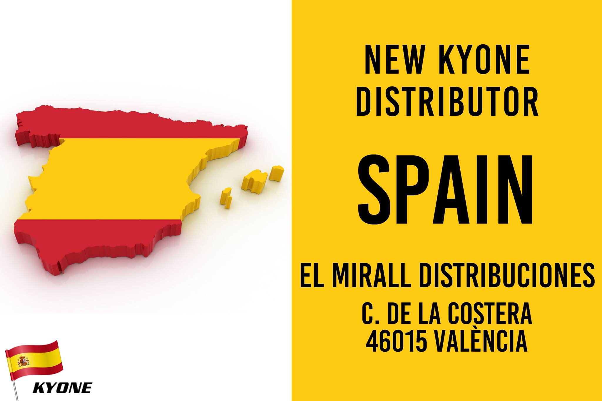 🇪🇸🇪🇸🇪🇸🇪🇸🇪🇸🇪🇸⁣
⁣
Happy and proud to introduce our newest Kyone distributor in SPAIN: @elmiralldistribuciones 🤩💥⁣
⁣
👉 Check out their website for more information: https://www.elmiralldistribuciones.com/en/⁣
⁣
Visit our website to find y