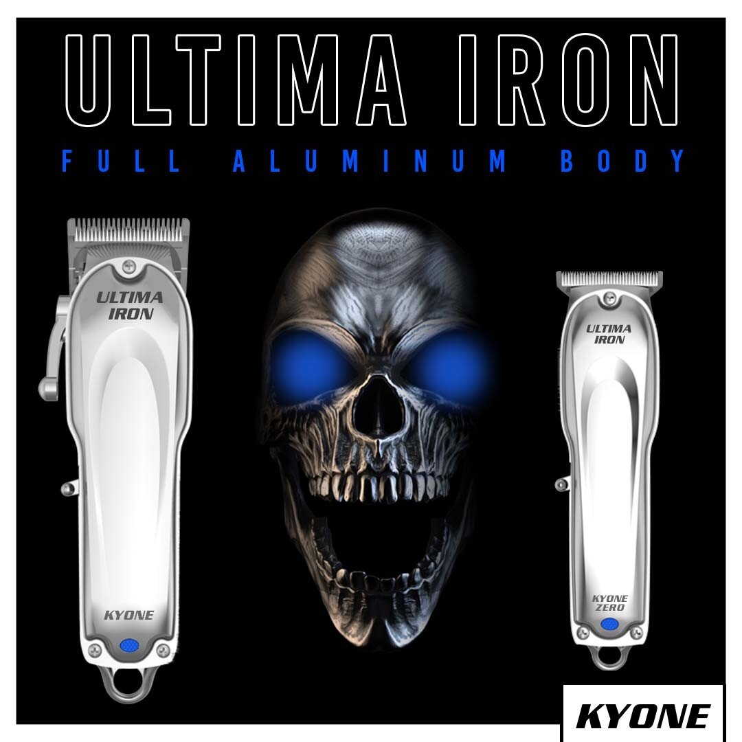 Do they scare you?💀👻 Absolutely no need to!⁣
 ⁣
Take a look at our best-selling Iron Clipper and Iron Zero Trimmer with full aluminum bodies! No need to be scared of them, because they will let your hand do the talking while creating the most amazi