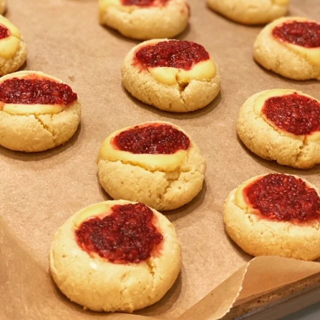 Berry-Cream Cheese Thumbprint Cookies