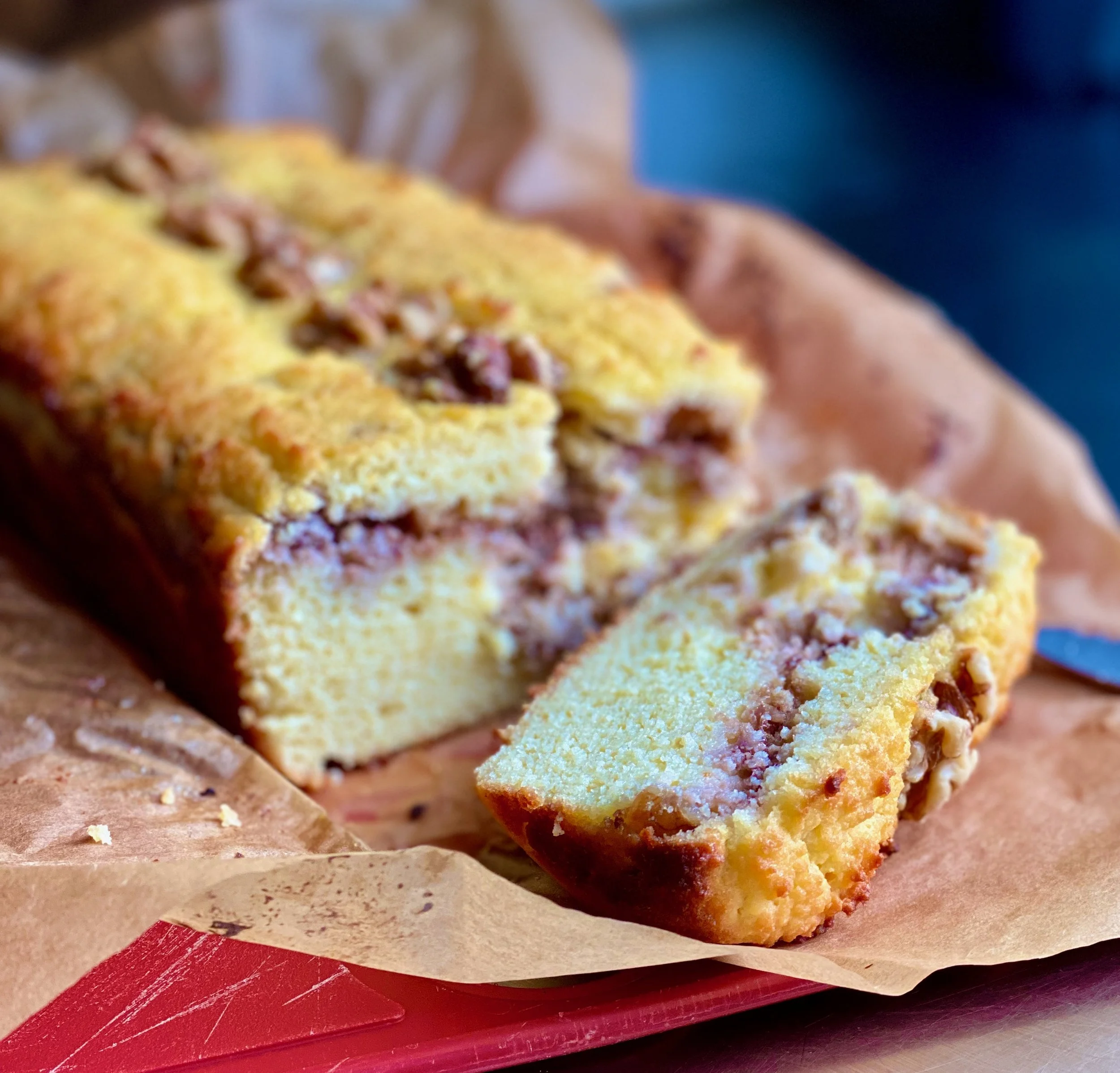 Low-Carb Berry Walnut Swirl Bread