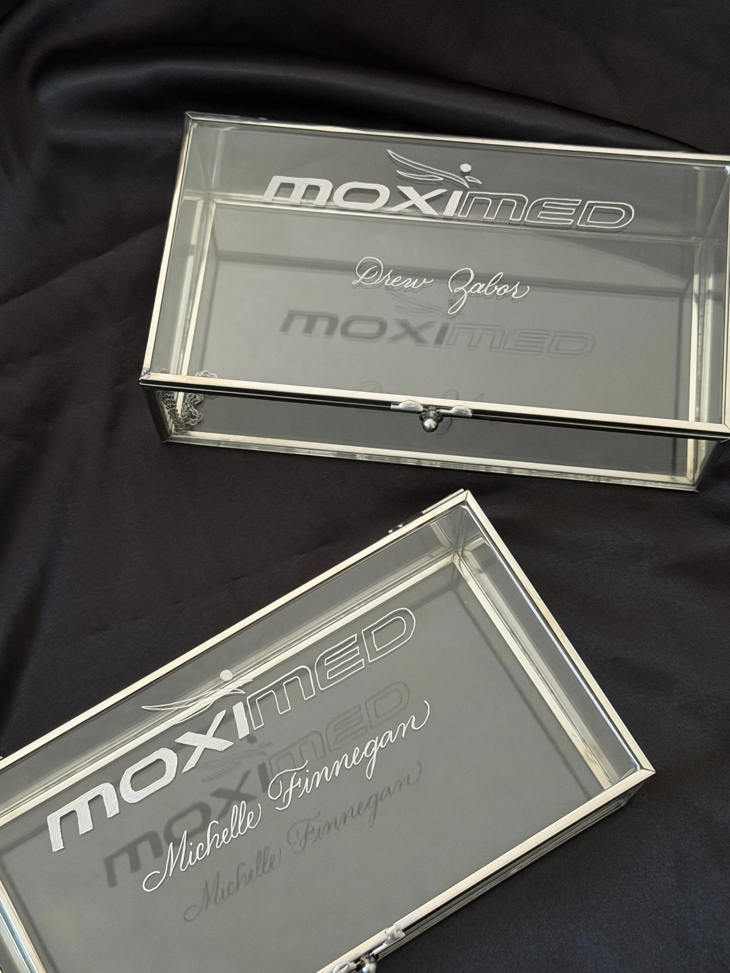 Premiere Client Gifts: Hand Engraved Glass Keepsake Boxes