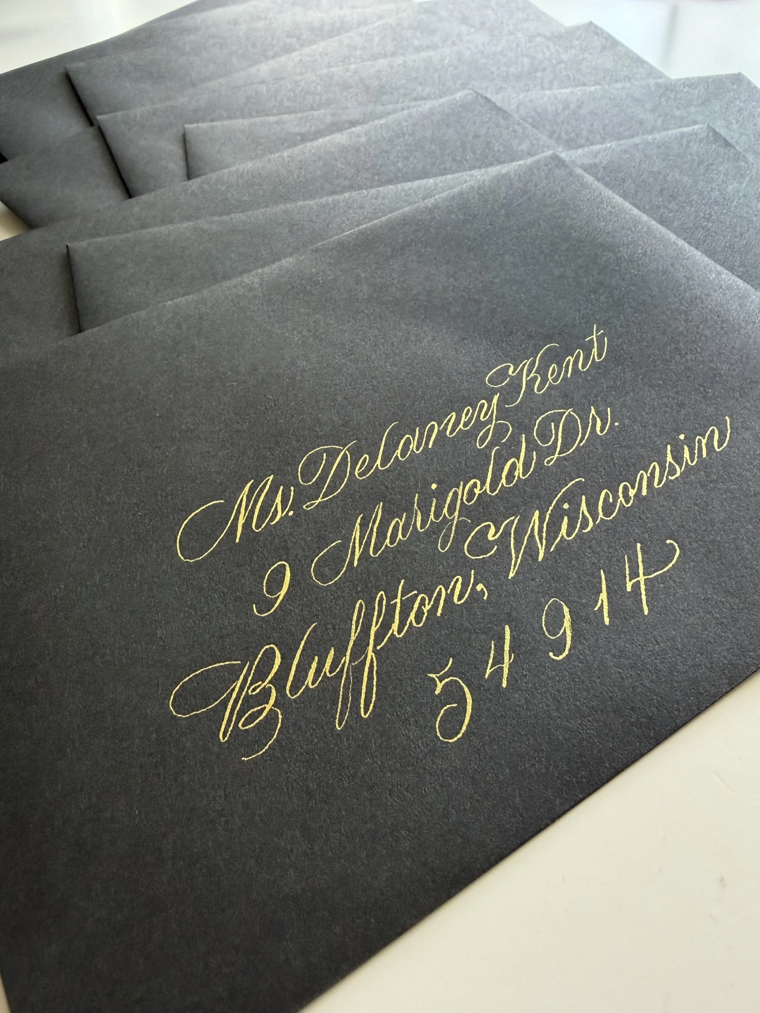 Event Service: Hand Calligraphed Event Envelopes