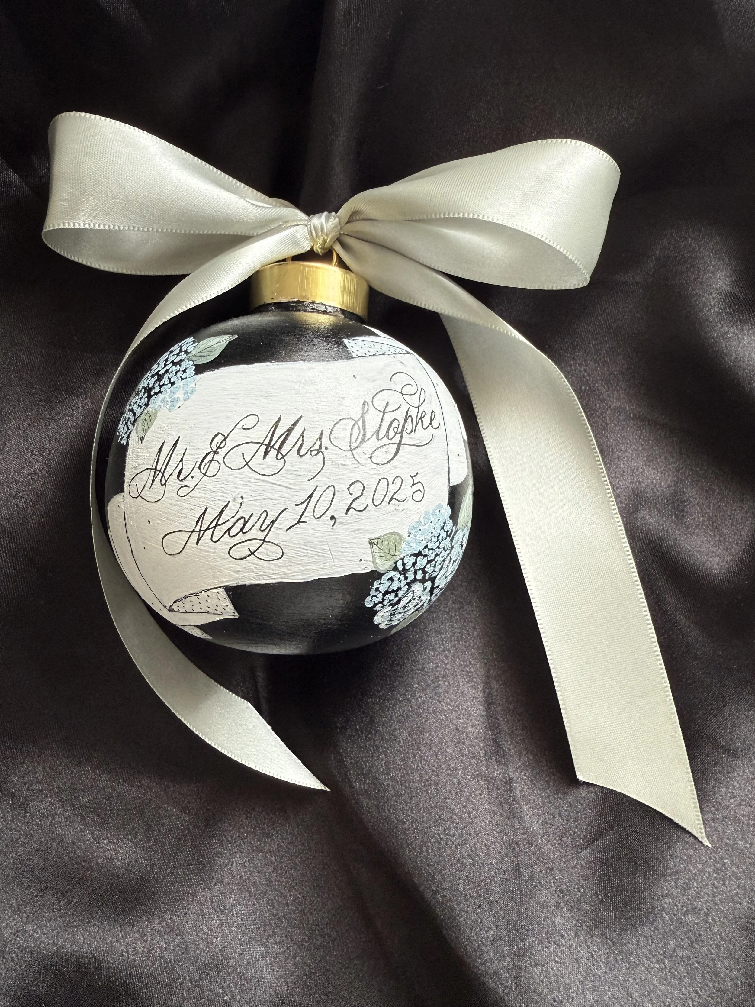 Wedding Gift: Hand Painted Keepsake Ornament