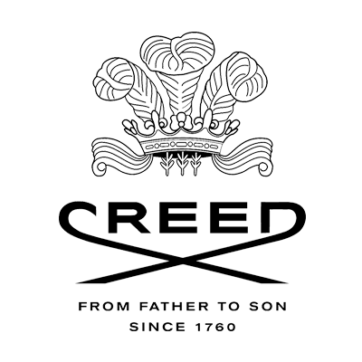 Brand collaborator CREED’s logo: a detailed line drawing of a crown, above the word 'CREED'. Below it, the text says 'FROM FATHER TO SON SINCE 1760'.