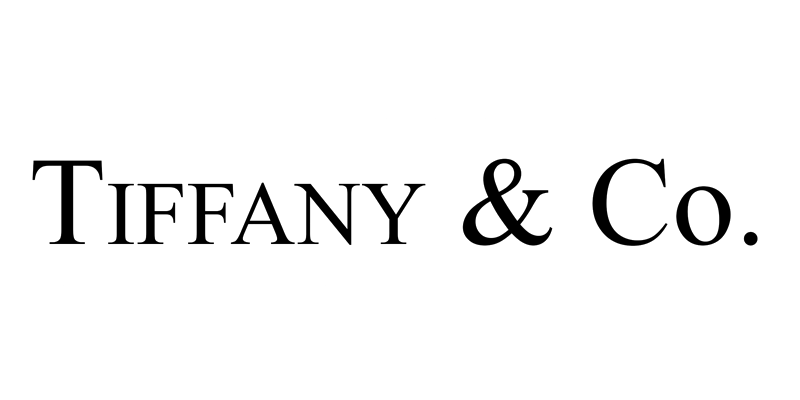 Brand collaborator Tiffany & Co. logo in black and white