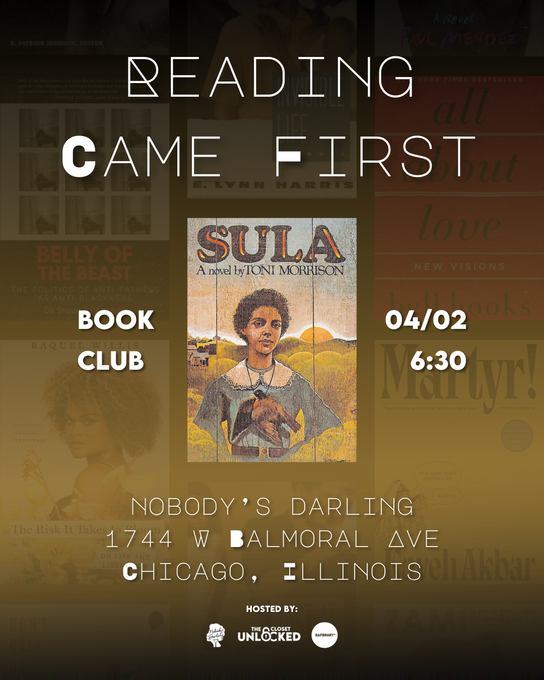 ‘Reading Came First’ Book Club (Mttg. #16): Sula by Toni Morrison