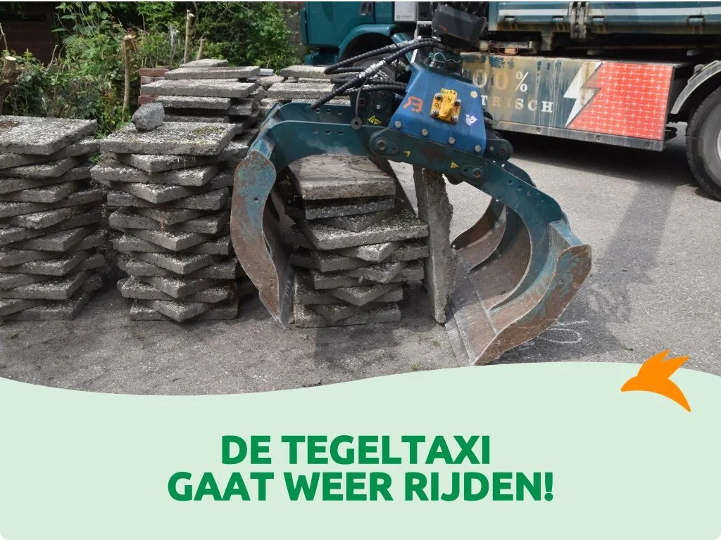 Op 24 juni gaat de Tegeltaxi weer rijden! 🚕 

🌱Meer groen en minder grijs is d&eacute; manier om jouw tuin aan te passen aan het veranderende klimaat. Zo is die beter bestand tegen hoosbuien en hittegolven &eacute;n draag je bij aan meer biodiversi