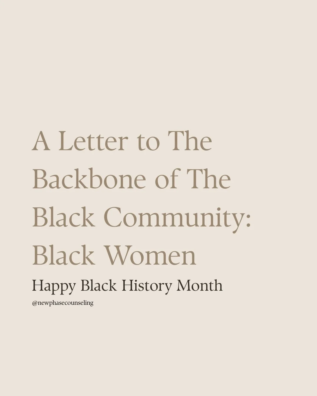Happy Black History Month to the backbone of the Black community&hellip;Black Women.

My two part ebook The Roots Beneath is now available. Part one focuses on exploring what childhood trauma is, making connections between childhood and present day l