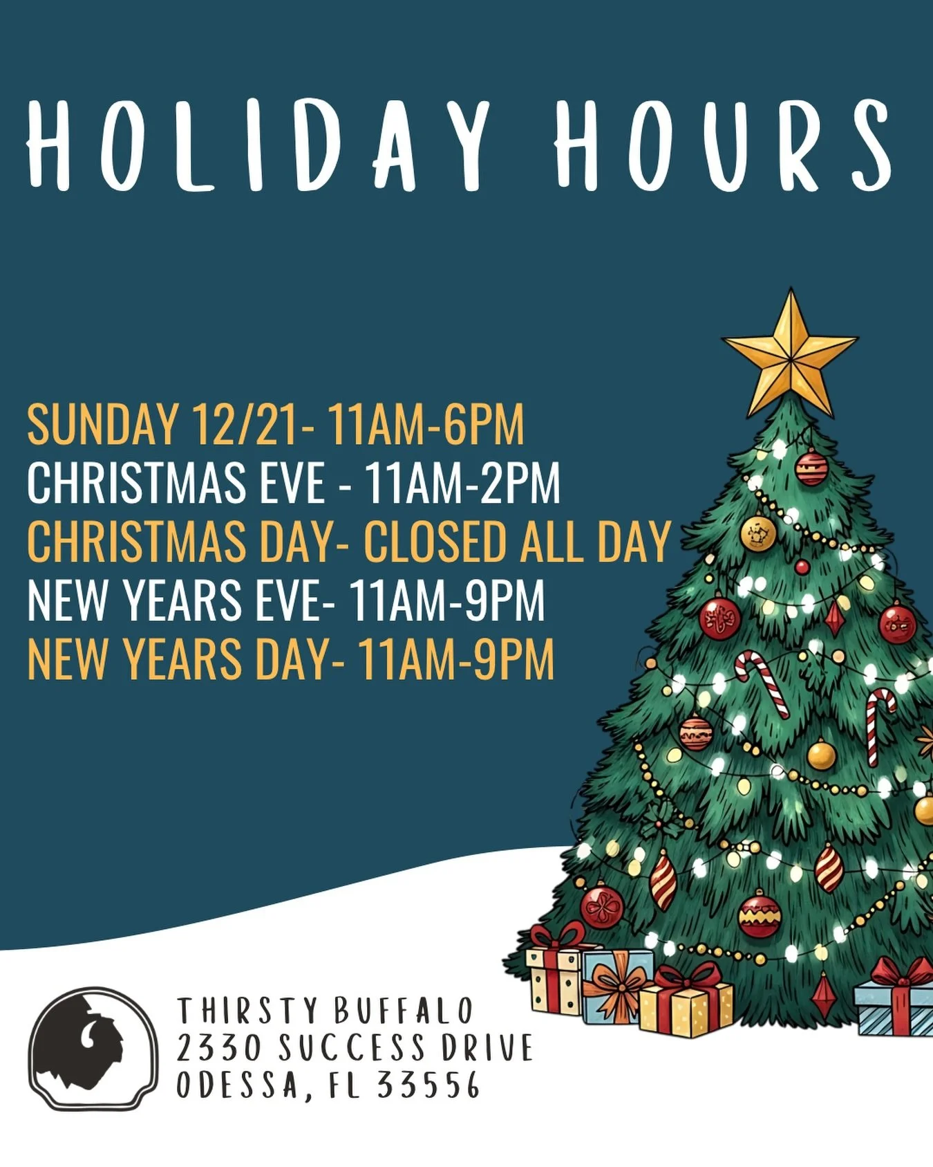 🎄✨ 𝐇𝐨𝐥𝐢𝐝𝐚𝐲 𝐇𝐨𝐮𝐫𝐬 𝐇𝐞𝐚𝐝𝐬 𝐔𝐩! ✨🎄

We&rsquo;ve got some early closings coming up so our crew can celebrate too, but there&rsquo;s still plenty of time to grab a pint before the festivities begin! Come sip with us, stock up on your fa