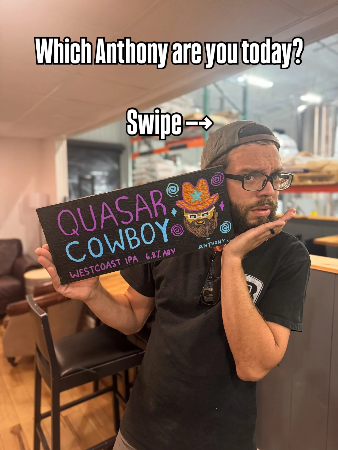 Meet the man. The myth. The Quasar Cowboy 🤠✨

Anthony just brewed his first beer and he&rsquo;s feeling all the emotions 😄🍻 Which Anthony are you today? Come find out (and try his creation while you&rsquo;re at it).