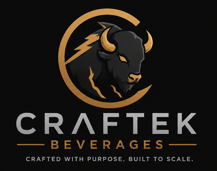 Craftek Beverages beverage formulation, manufacturing, and co-packing logo