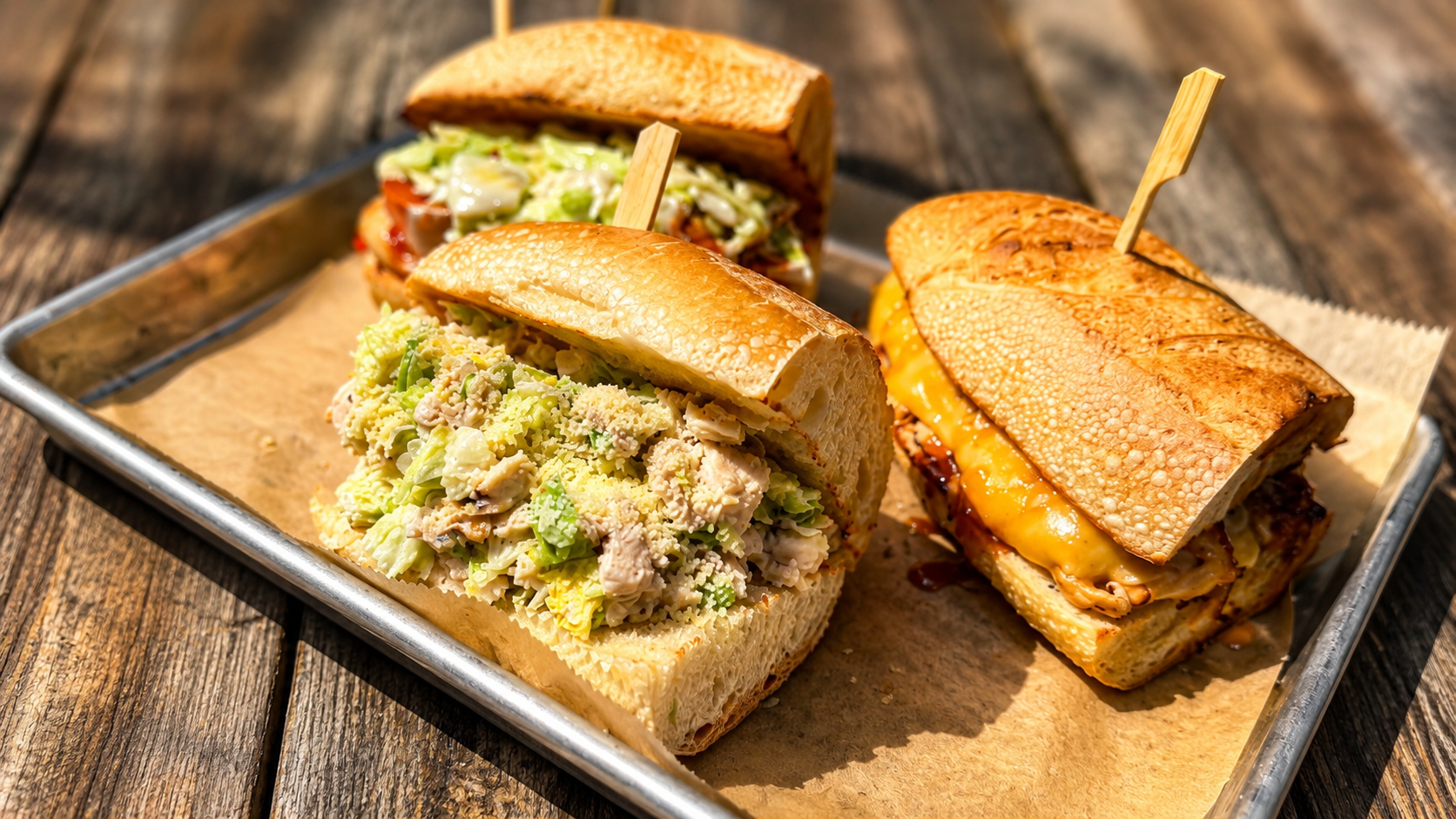 Toasted sandwiches made fresh daily at Thirsty Buffalo Brewing Company in Odessa, Florida