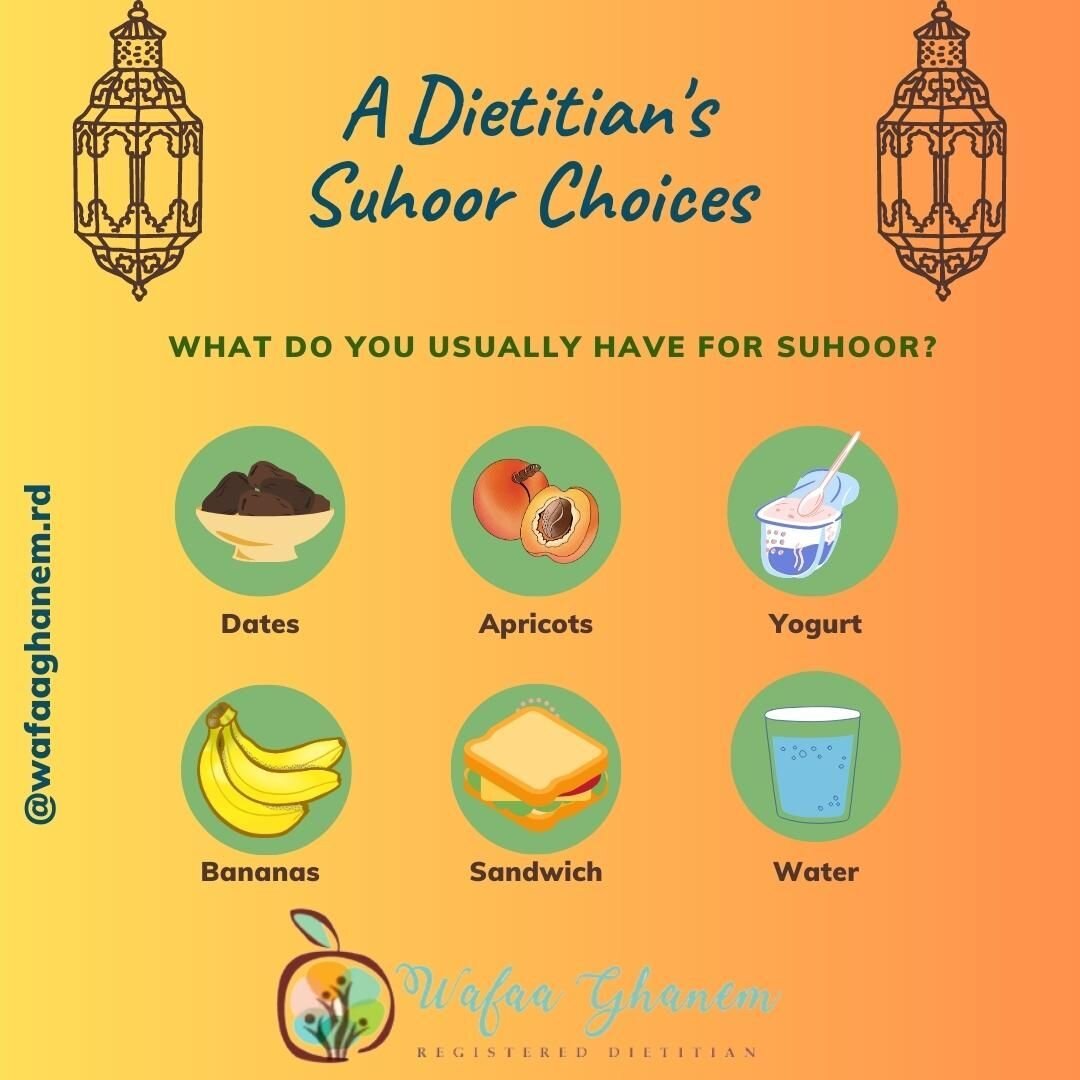 The Month of Ramadan is starting soon, I wanted to share a dietitian's go-to Suhoor ideas.
To begin with, Suhoor is the meal Muslims fasting in Ramadan have early in the morning (before dawn) so they can start their fast and have some energy during t