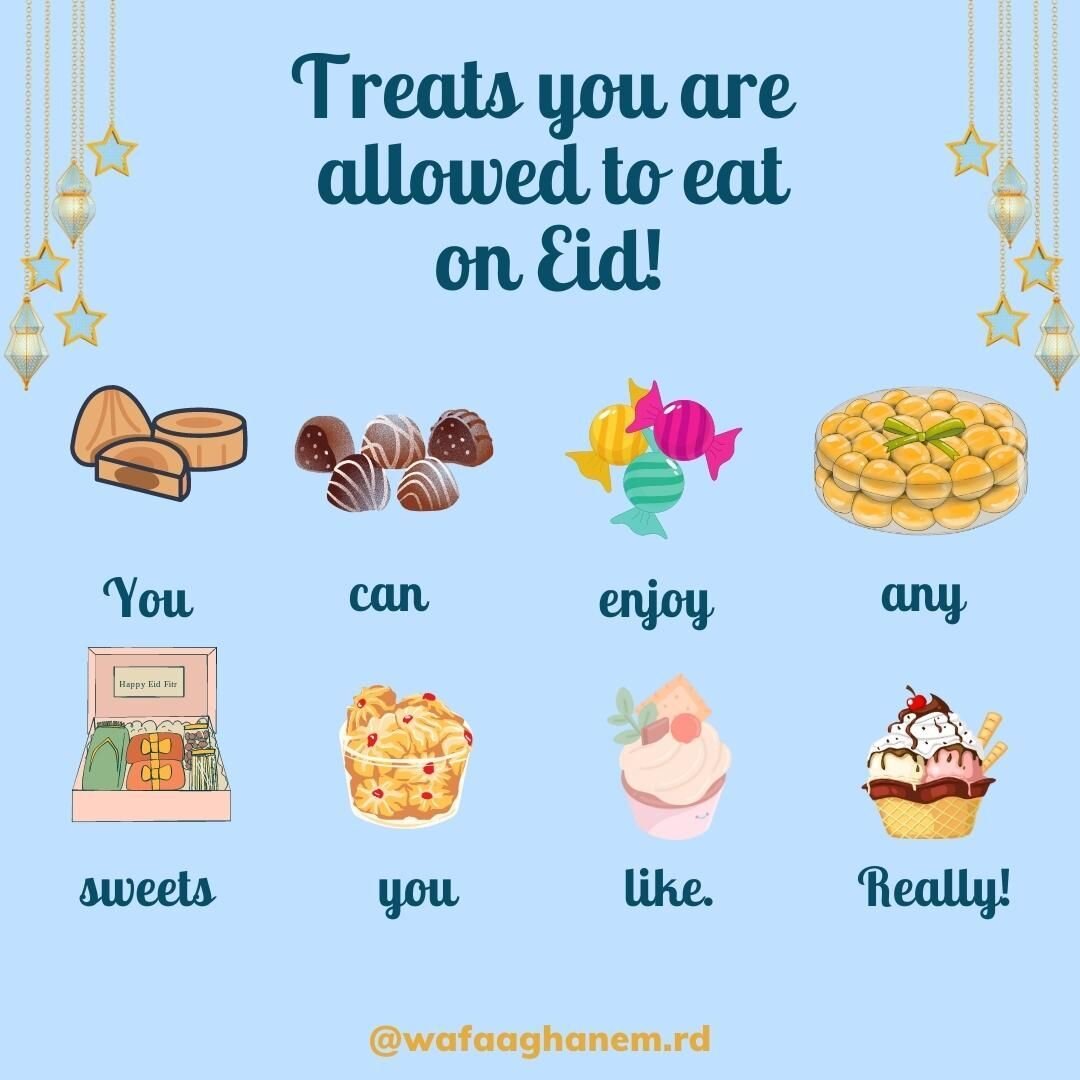 My favorite post! 

Wishing you a Happy Eid from @wafaaghanem.rd.
May you have a blessed one, enjoy the celebrations with your family and friends and remember to enjoy the treats!

#eid #eidmubarak #eidsweets #eidcelebrations #dietitiansofinstagram #