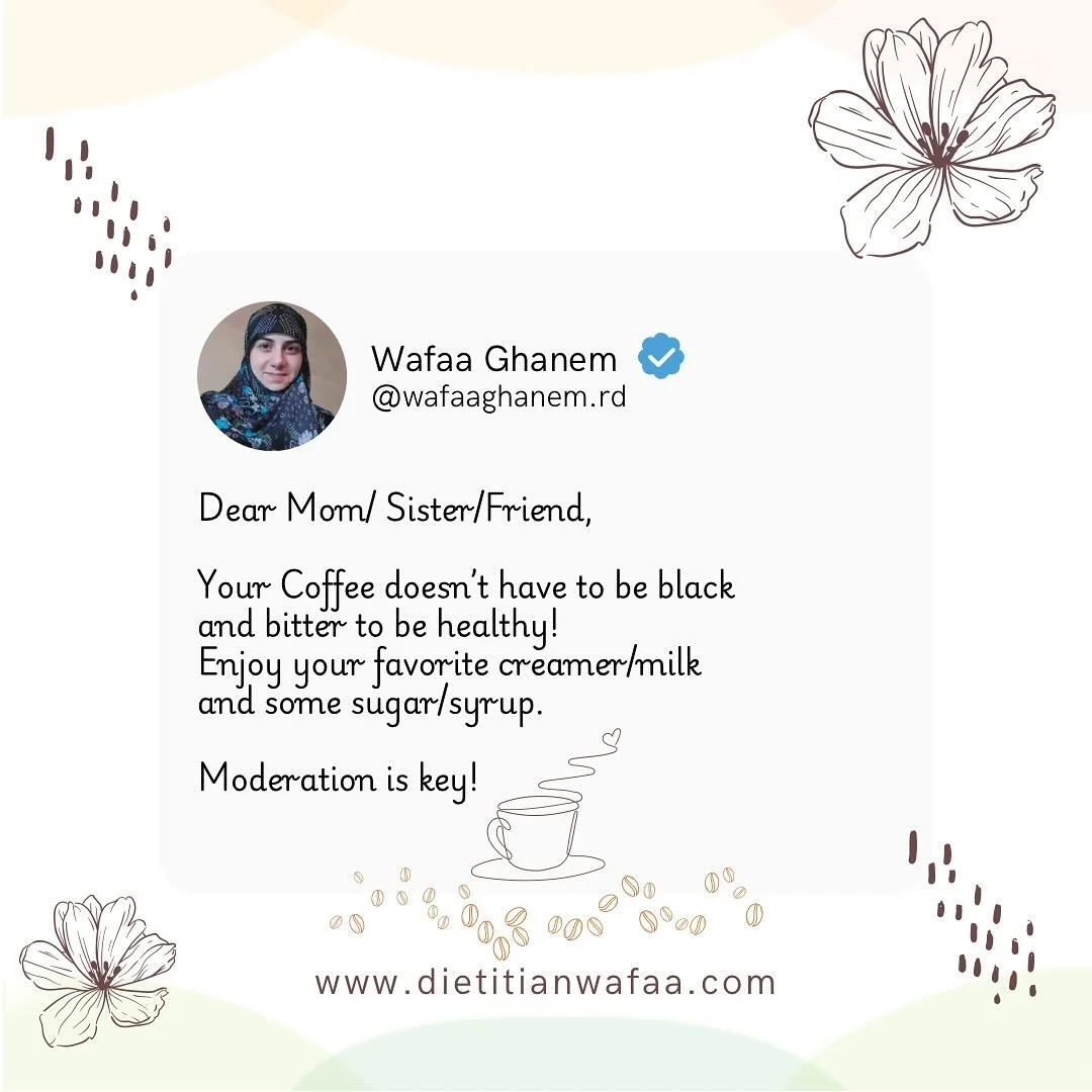 👩🏽&ldquo;Do you like some cream and sugar?&rdquo;
👱🏼&zwj;♀️&rdquo;Oh, no thanks! I am going healthy, I only have black coffee ☕️ now!&rdquo;

I hear this a lot! 
If you like black coffee that&rsquo;s fine, but you don&rsquo;t have to deprive your
