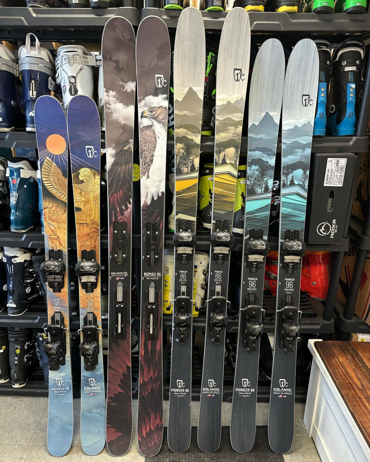 We just got our hands on some @icelantic_skis demos! Come try them out at $59/day or $99 for two day. If you choose to purchase a pair, the amount you spend comes off the sale price!