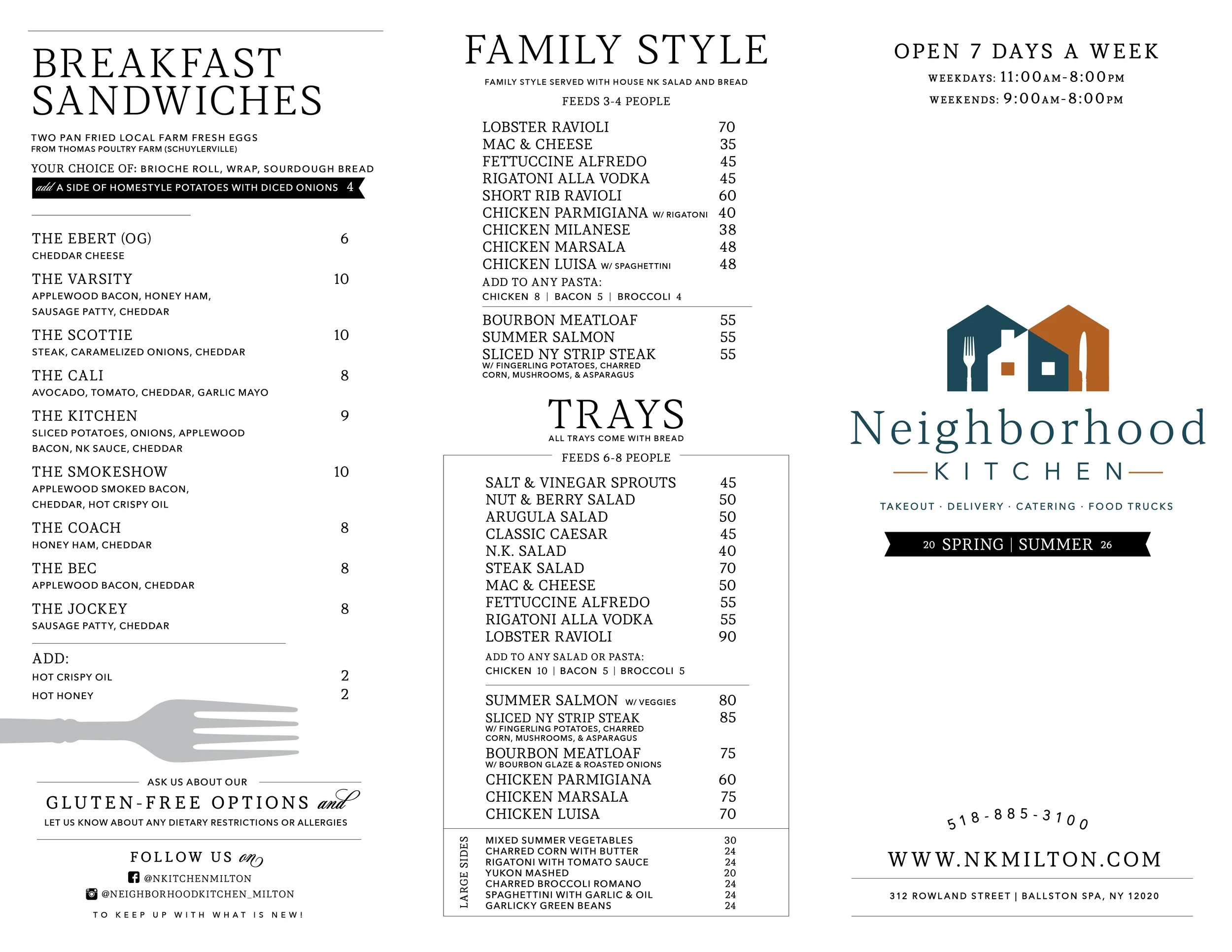 Menu | Explore Fresh Flavors Today — Neighborhood Kitchen