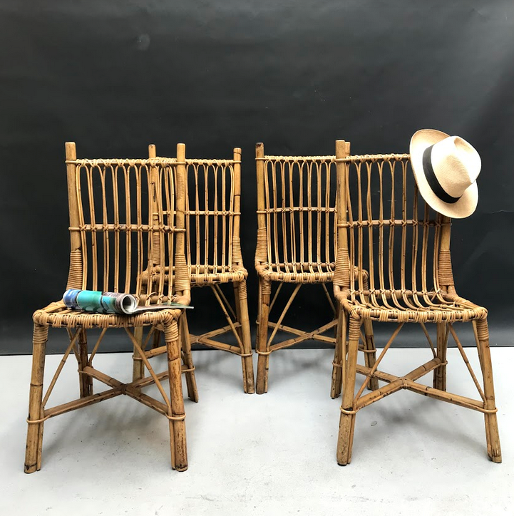 Sedie bambù in coppia — Crazy Art