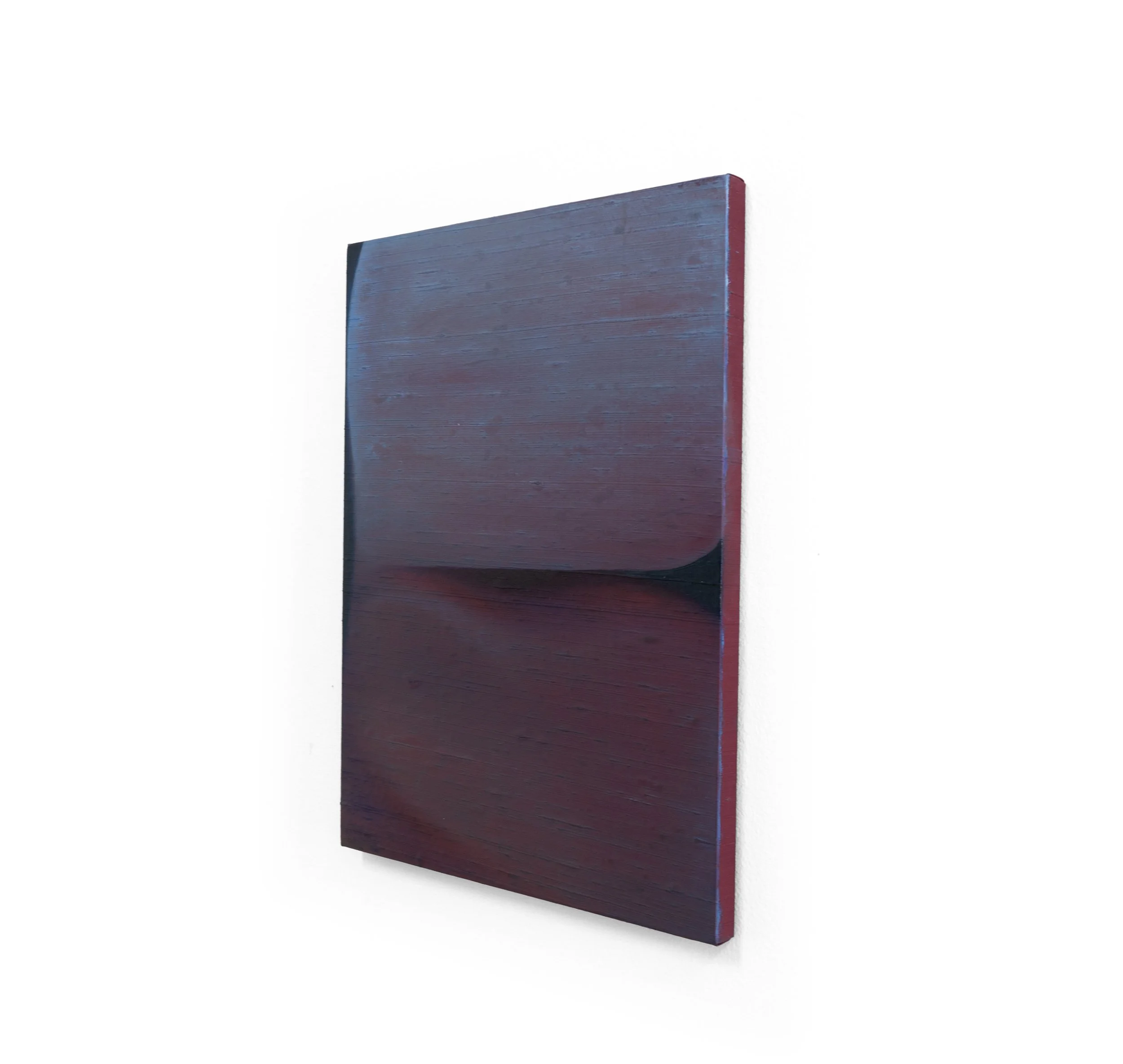 Dampener, 2026, Oil on silk mounted on board, 16 x 12 inches