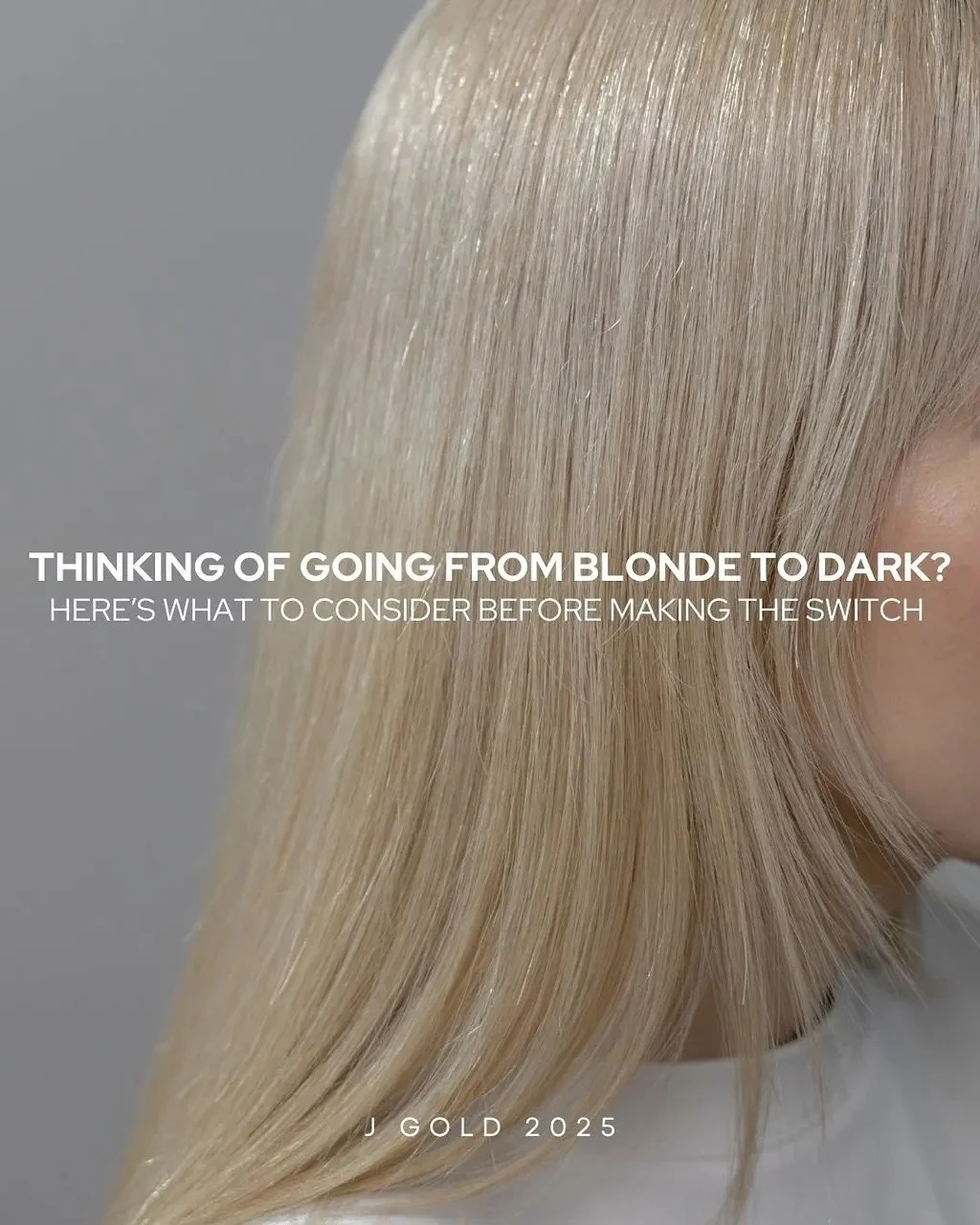 Thinking of going from blonde to dark? 👀 

It&rsquo;s such a beautiful change, but there are a few things to know before you dive in. From how your hair grabs color to the upkeep it takes to keep that richness + shine, our stylists are here to guide