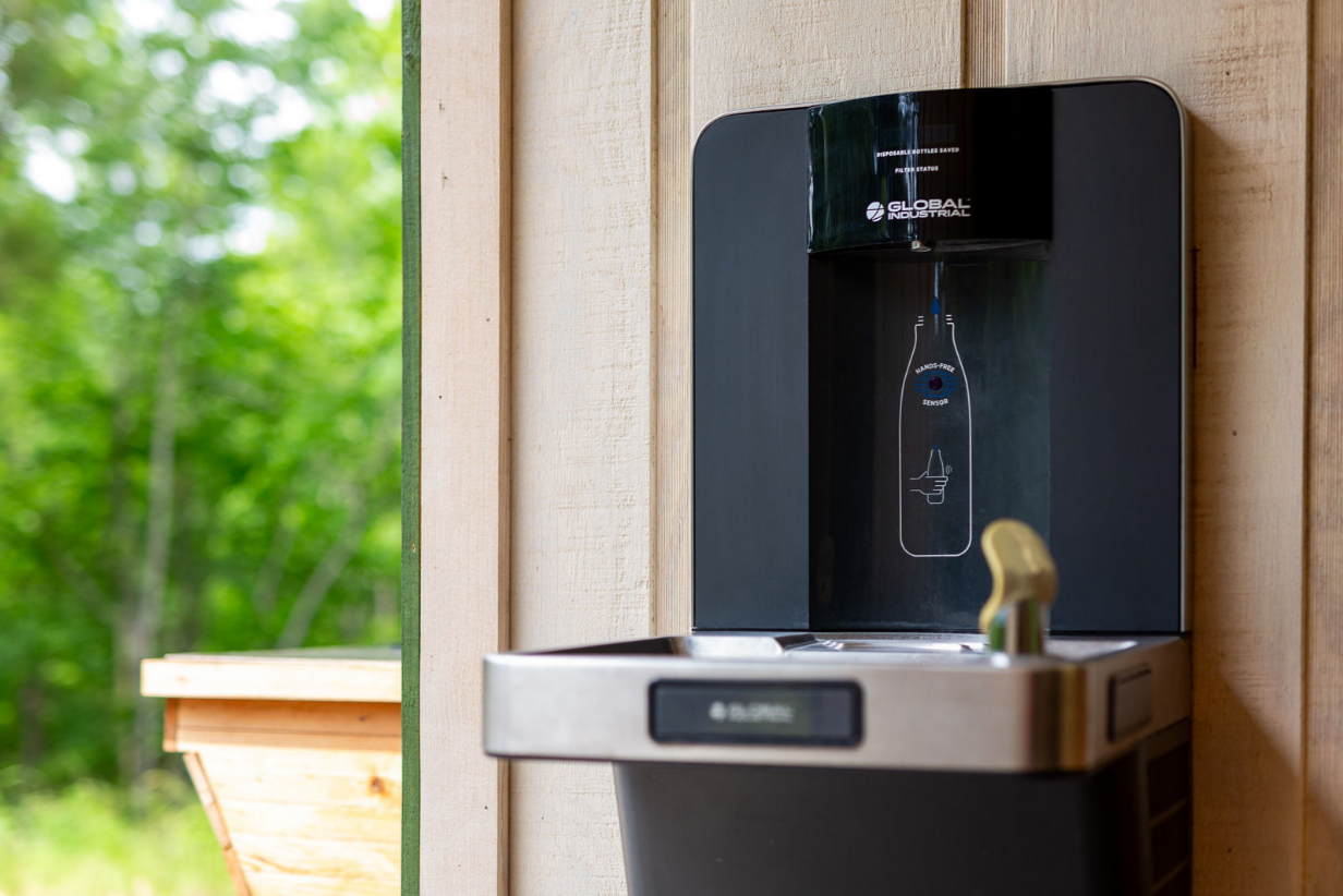 Filtered water fountain at Bohamia bath house in Alabama