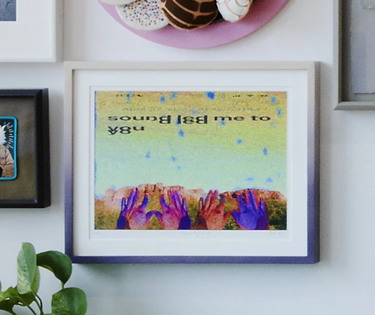 Josh Brainin
“Follow My Voice” 2026
Inkjet Print
White Wash with Gradations L-Cap Frame, Art Glass
*Inquire for pricing