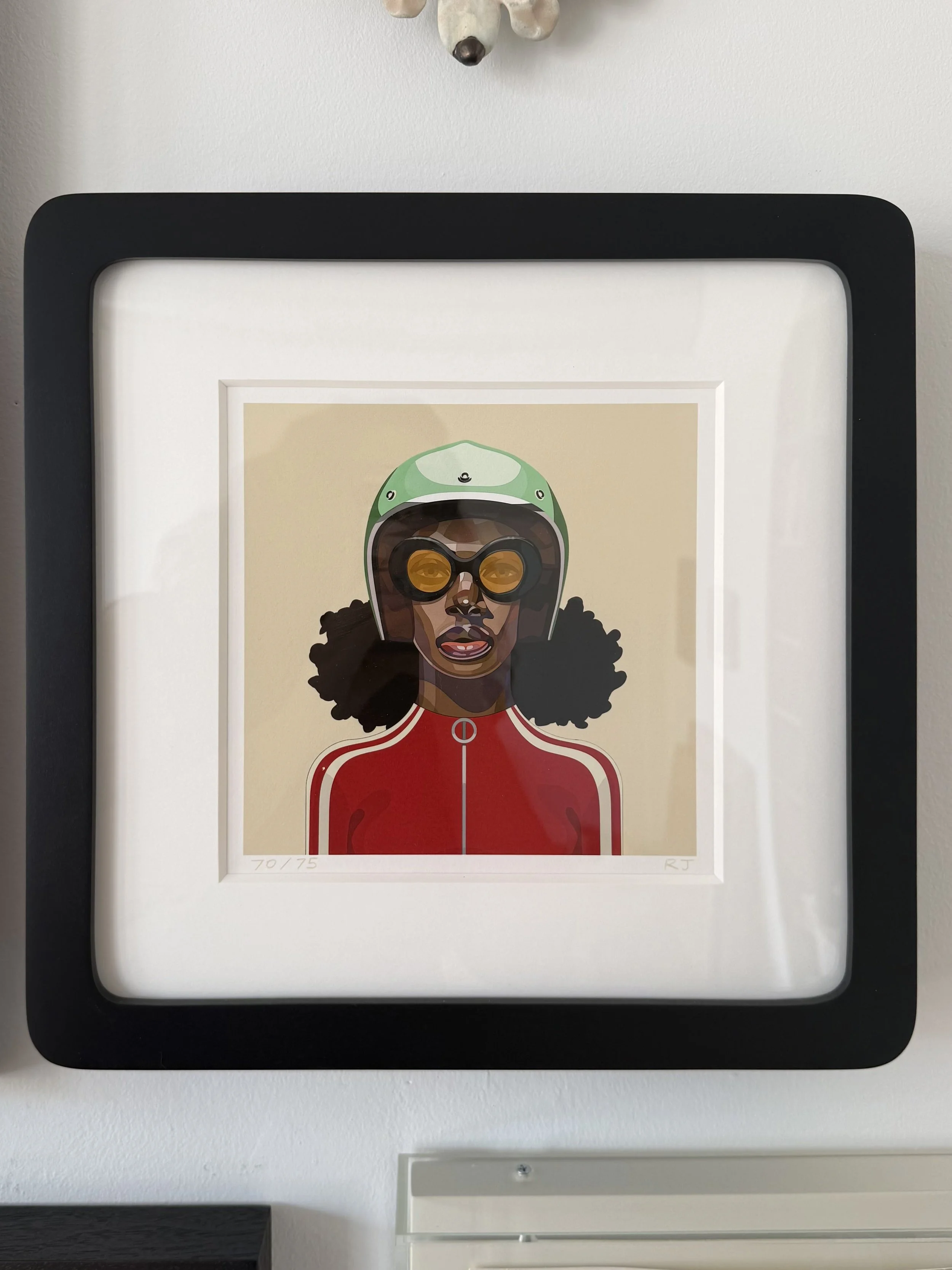 Ronald Jackson
Girl with Goggles
Rounded Black Frame, Museum Glass 
*NFS
