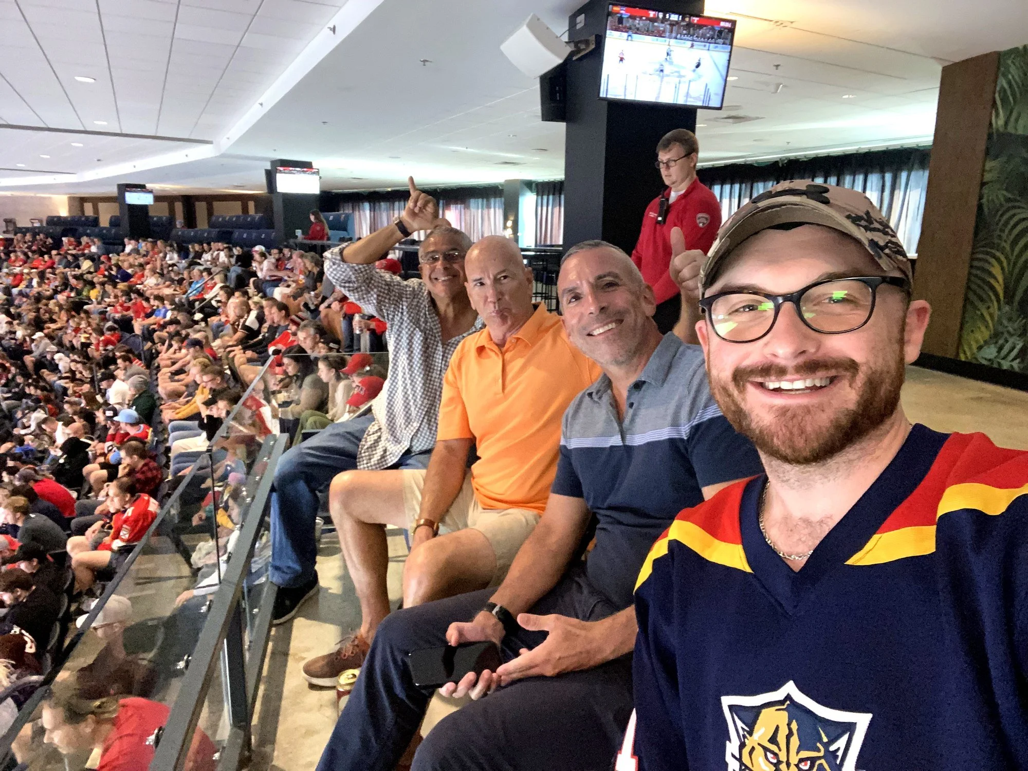 The Broward Logistics team at a Florida Panthers game
