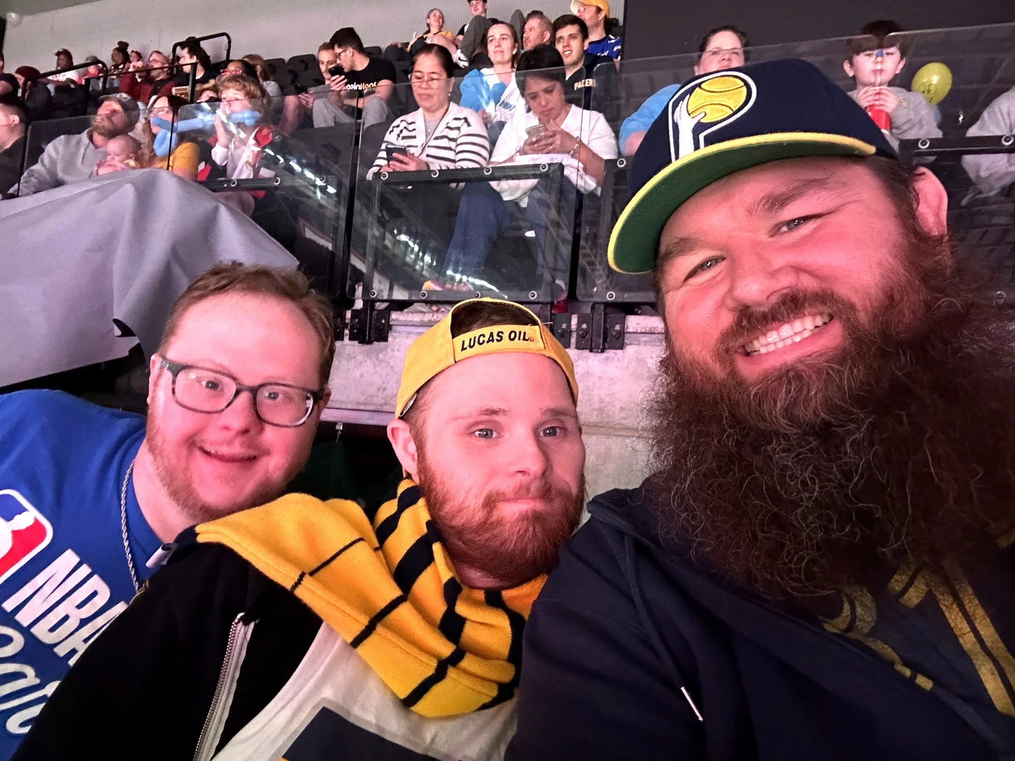Friends at an Indiana Pacers game