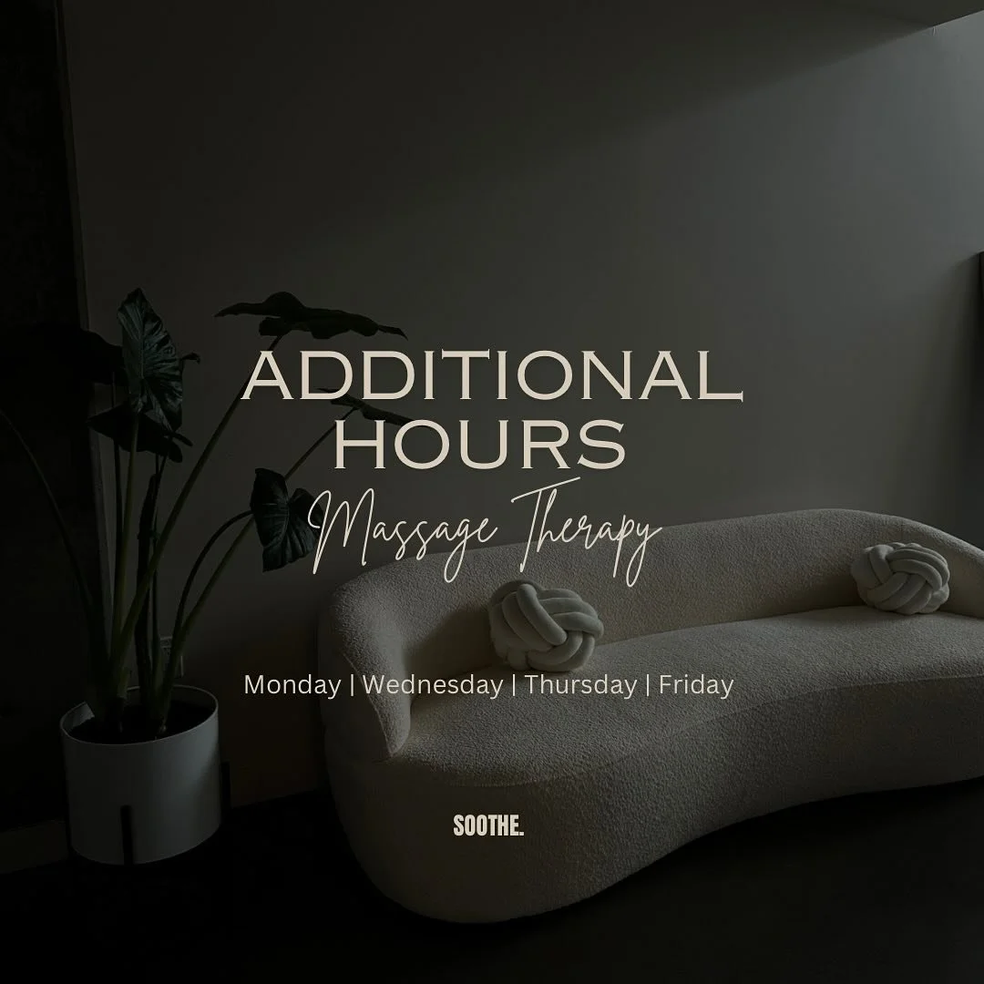 Additional hours are now available for massage therapy! 
Our intuitive and talanted therapists create a bespoke treatment to your body in each and every session 🧖🏽‍♀️
We offer lymphatic drainage, deep tissue, myofascial, therapeutic, swedish,