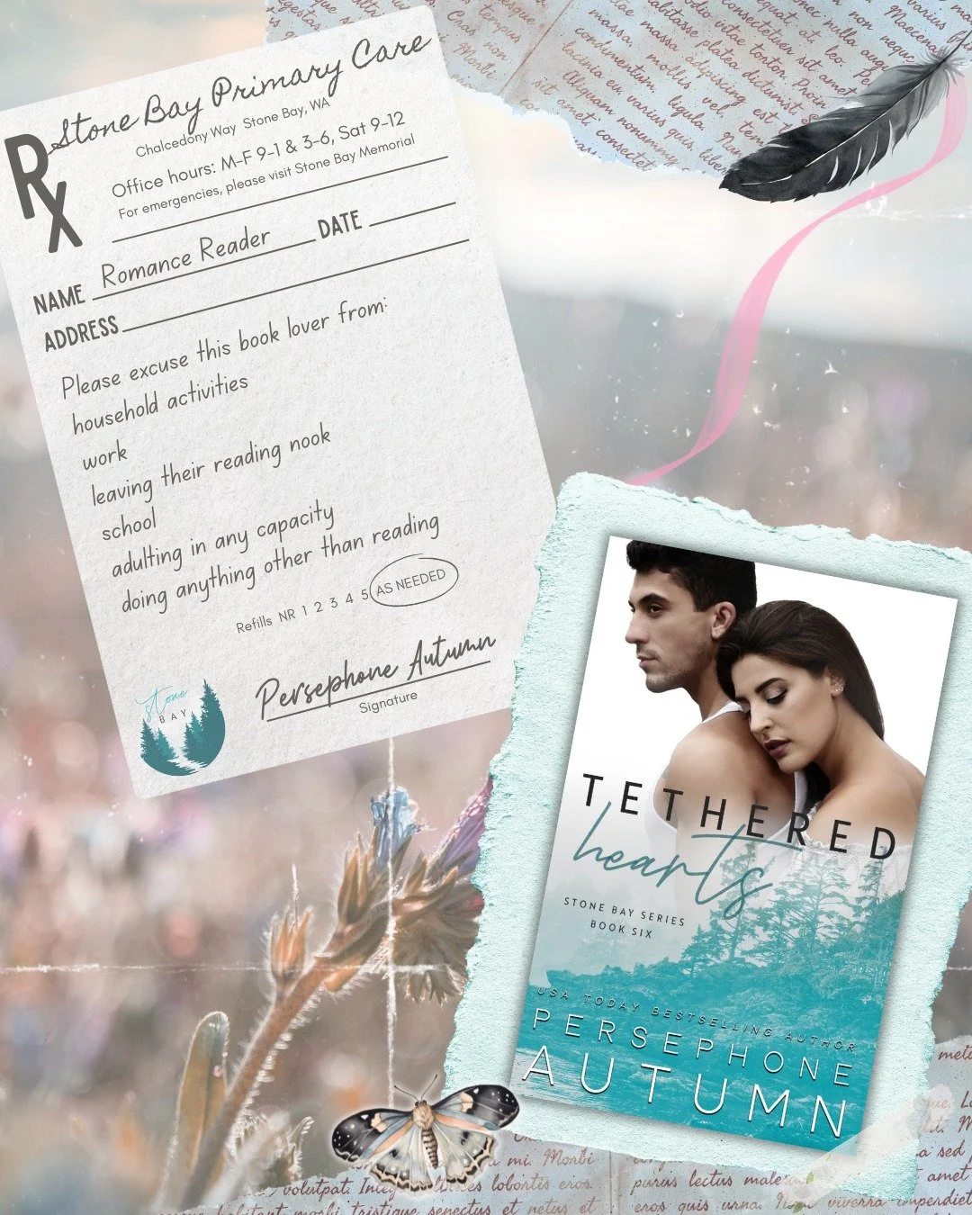 Worried you'll be in a frustrated swirl of angst with Tethered Hearts? I got you 😉

Here's your doctor's note to release you from anything other than reading Tethered Hearts. Keep it handy, you'll need it.

🪶 Tethered Hearts: https://mybook.to/Teth