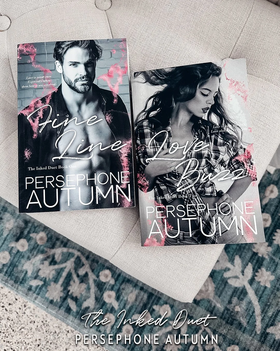 We gravitate toward each other like the moon does the earth. As if finally where we are meant to be. In synergy. Two halves of one soul coming back together.

❤️&zwj;🔥 The Inked Duet!
Fine Line &rarr; https://books2read.com/FL-Inked1
Love Buzz &rarr