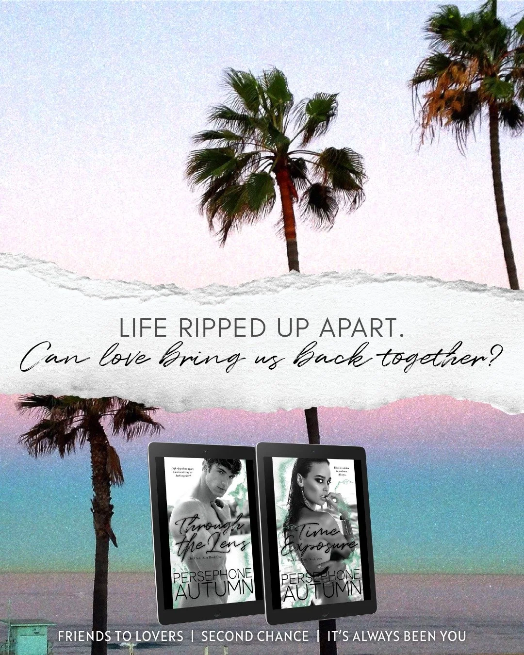 Life ripped us apart. Can love bring us back together?

Did you get your copies of the duet? Sale ends tonight! Don't miss out ✨

🌴 Through the Lens: http://mybook.to/TTLClick1
🌴 Time Exposure: mybook.to/TEClick2

Get signed paperbacks in my shop! 