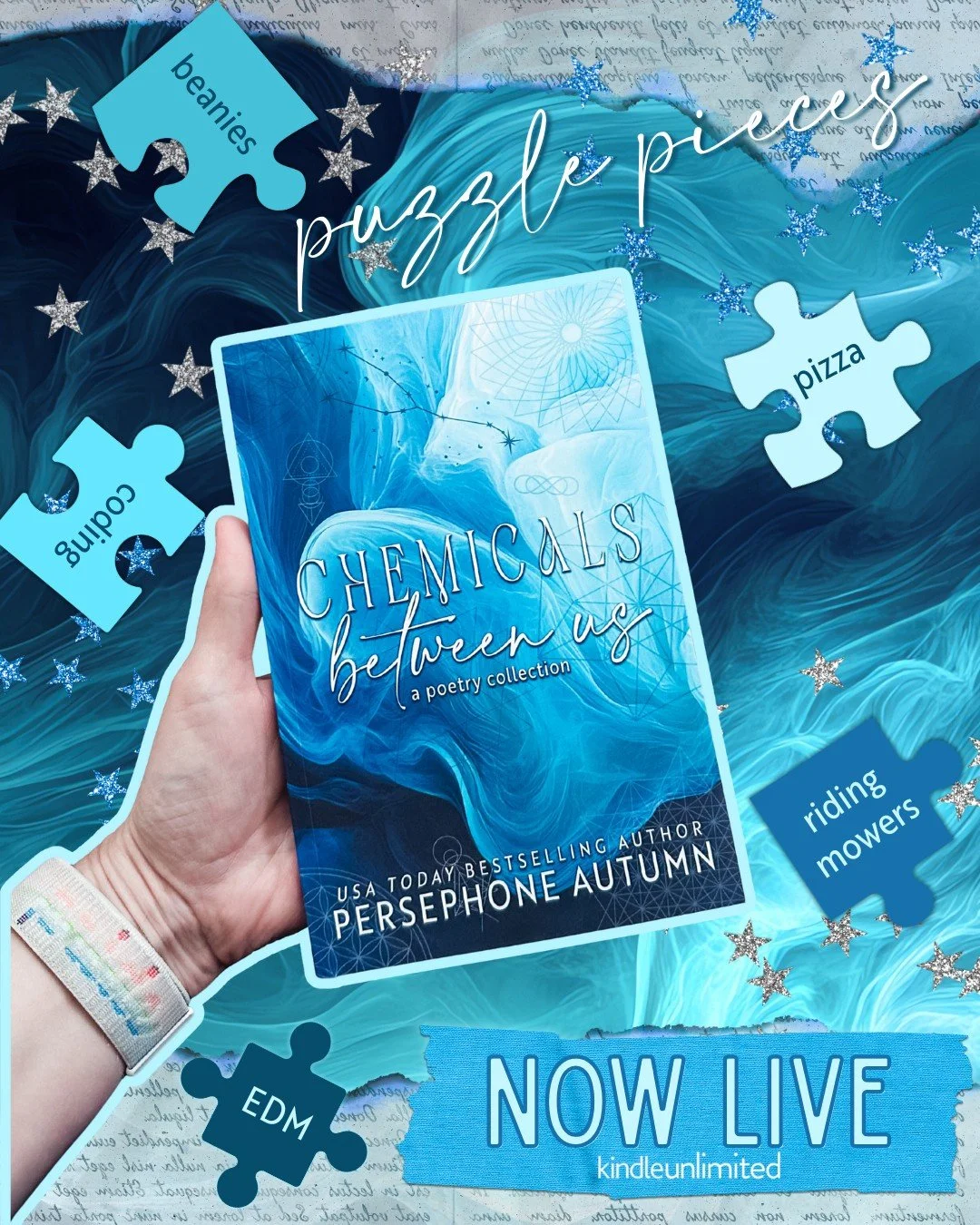 💙🩵✨ Chemicals Between Us is live + available in KU! ✨🩵💙

Puzzle Pieces is more a collection of memories than a poem. I could've made them a mile long, but what I included delivers just as powerfully.

💙 Read now: https://books2read.com/CBUpoetry