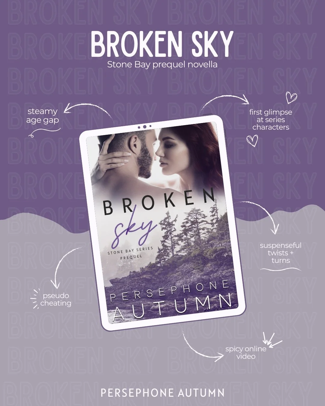 As release day for the final Stone Bay book nears, I'll be highlighting the previous stories. Prepare for me to get sentimental, this is my second longest series 🥹

Did you know I wrote Broken Sky for an anthology? Yep. It wasn't long into writing t
