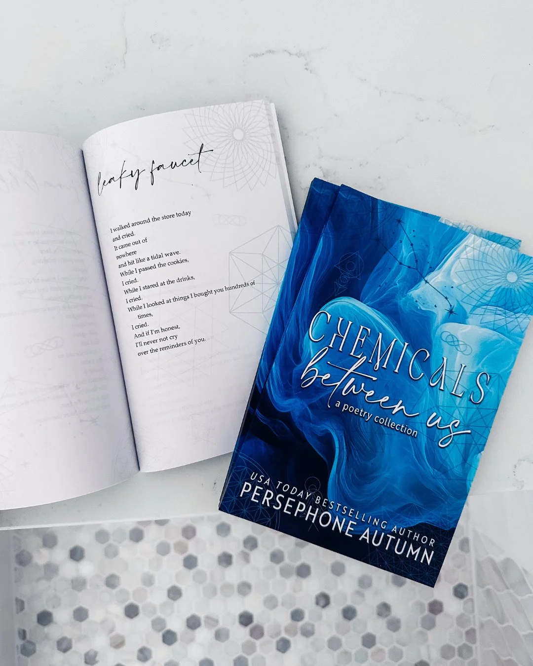 One last sneak peek...
👀

✨ Leaky Faucet ✨
I walked around the store today
and cried.
It came out of
nowhere
and hit like a tidal wave.
While I passed the cookies,
I cried.
While I stared at the drinks,
I cried.
While I looked at things I bought you