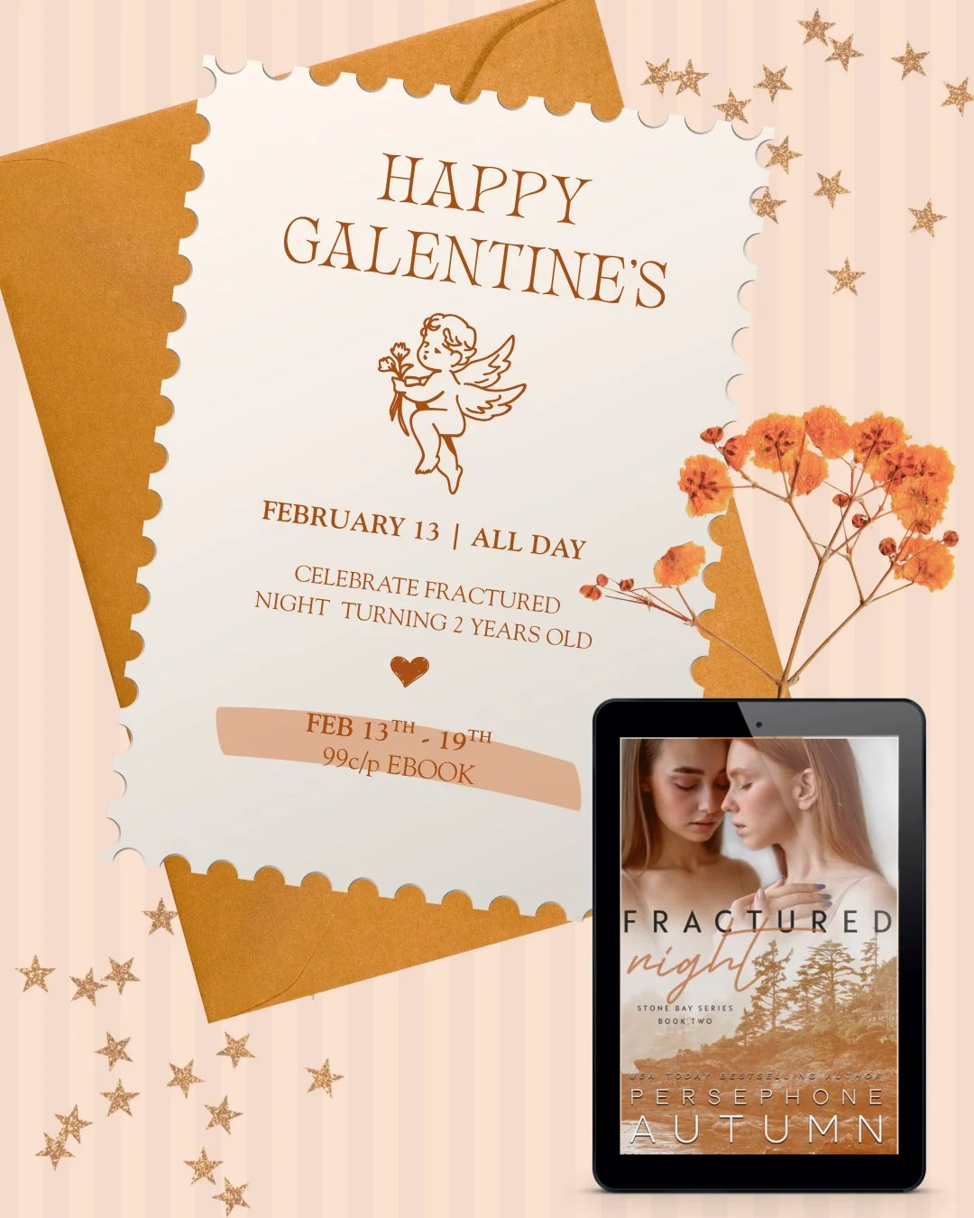 🧡 HAPPY 2-YR BDAY TO FRACTURED NIGHT 🧡

To celebrate, Delilah and Phoebe are only 99c/p for a week in the US &amp; UK 🎉

Show the ladies some love: https://mybook.to/FracturedNight

👩🏻&zwj;❤️&zwj;💋&zwj;👩🏻 Sapphic romance
❤️&zwj;🔥 Hate to lov
