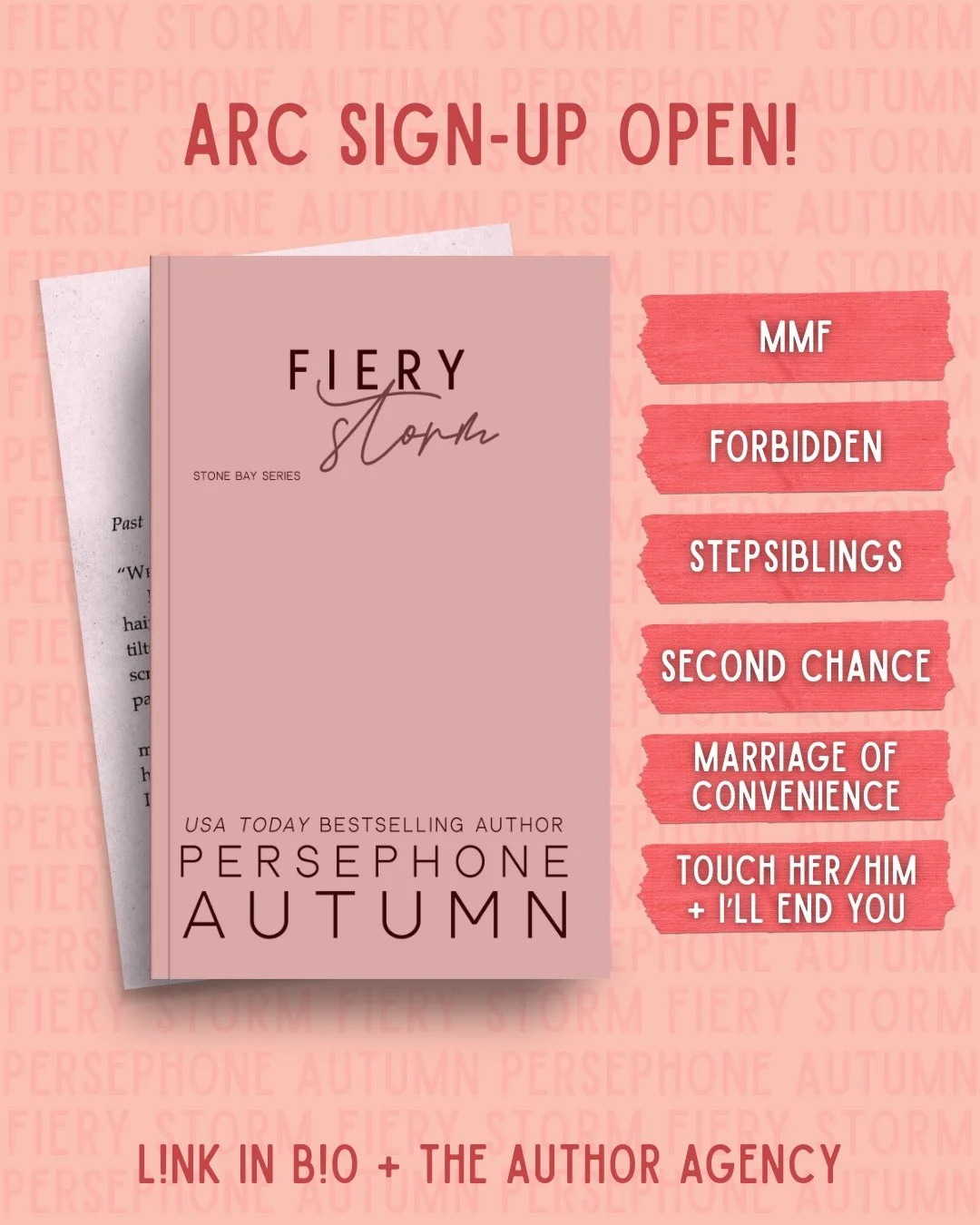 📕 ARC SIGN-UP OPEN! 📕

I would love, love, love your help with the final novel in the Stone Bay series 🙏🏻
Teasers kick-off with @theauthor.agency in a few weeks. ARCs will go out mid-April. Your support with either or both would mean absolutely e