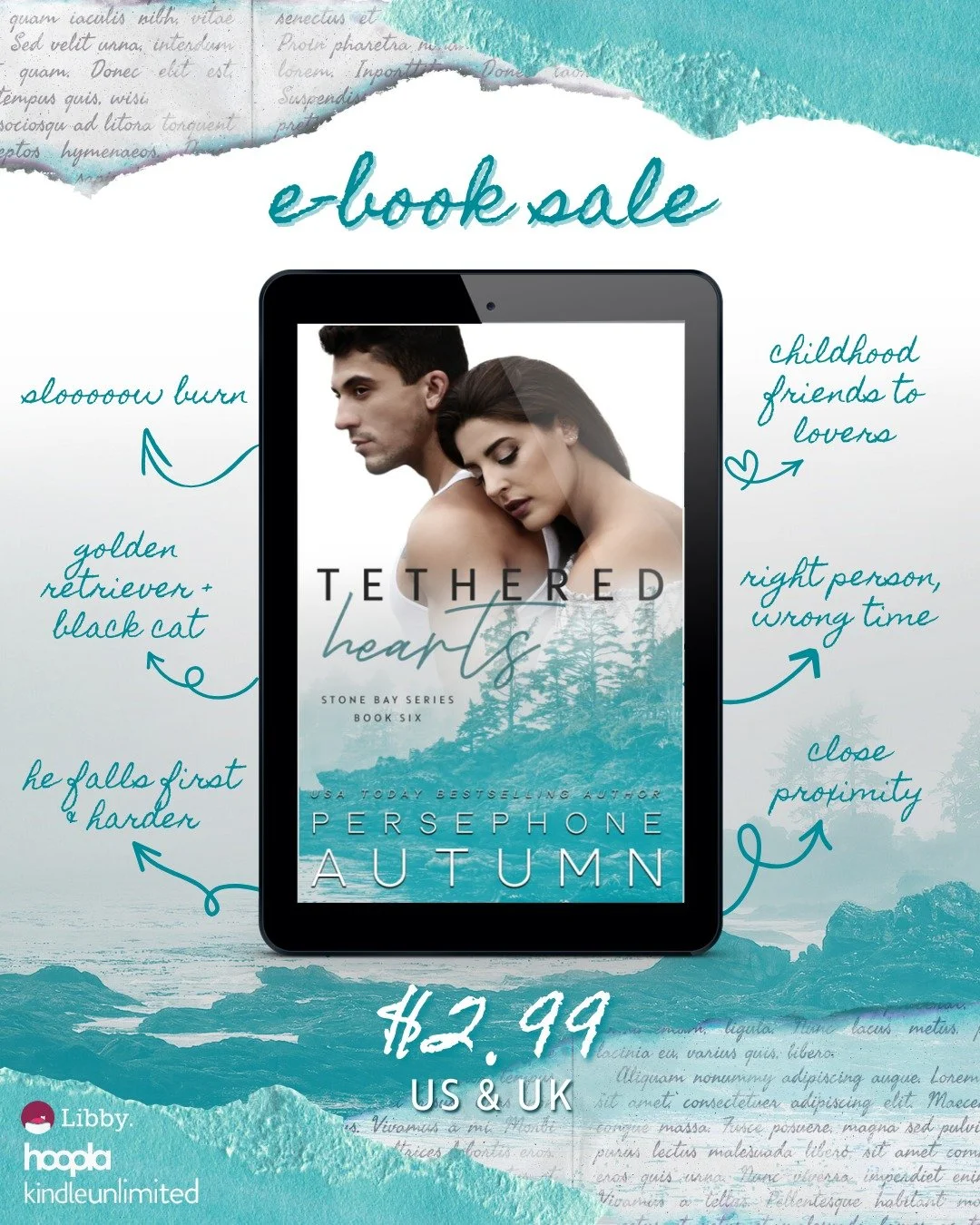 Do you live for emotional turmoil in your romance?
May I present... Tethered Hearts 🩵

For one week, grab my latest release for only $2.99 🫨 With the money you save, you can buy some tissues (maybe 🤔).

Read in ebook, print, KU, Libby + Hoopla!
👉