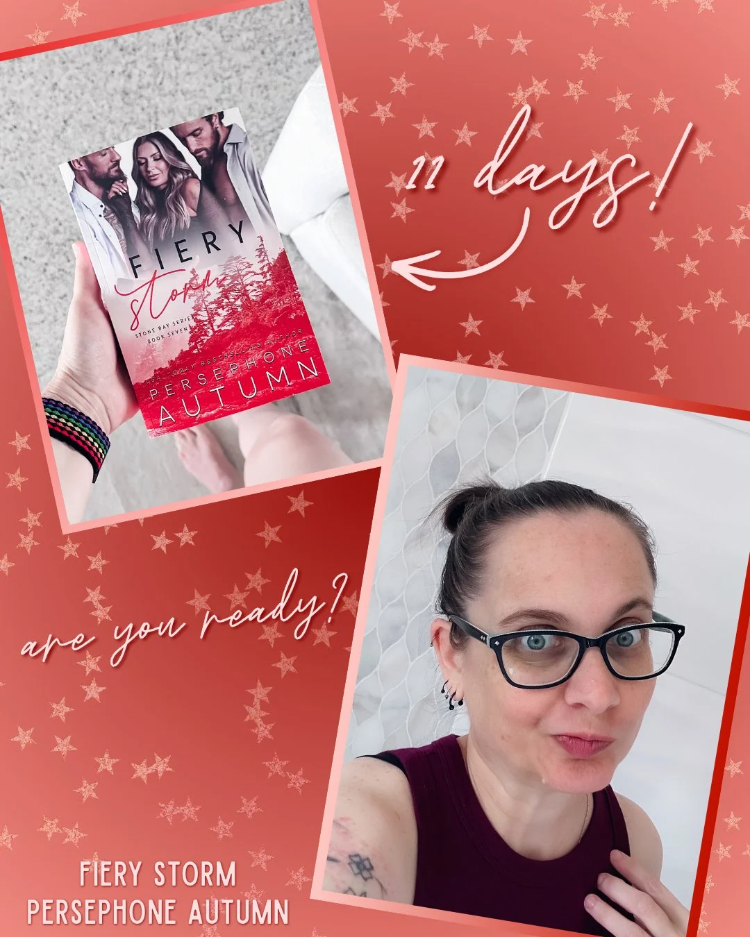 Who else is counting down the days until Fiery Storm?

We are almost there 🙌🏻 I'd really, really, really love if you hit that preorder button 🥹 it makes the biggest difference.

❤️&zwj;🔥 Fiery Storm: https://books2read.com/FieryStorm

❤️&zwj;🔥 M